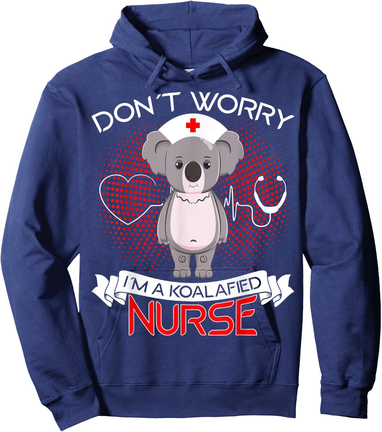 Koalafied Nurse Koala Bear Costume Hoodie - Hoodie | Navy