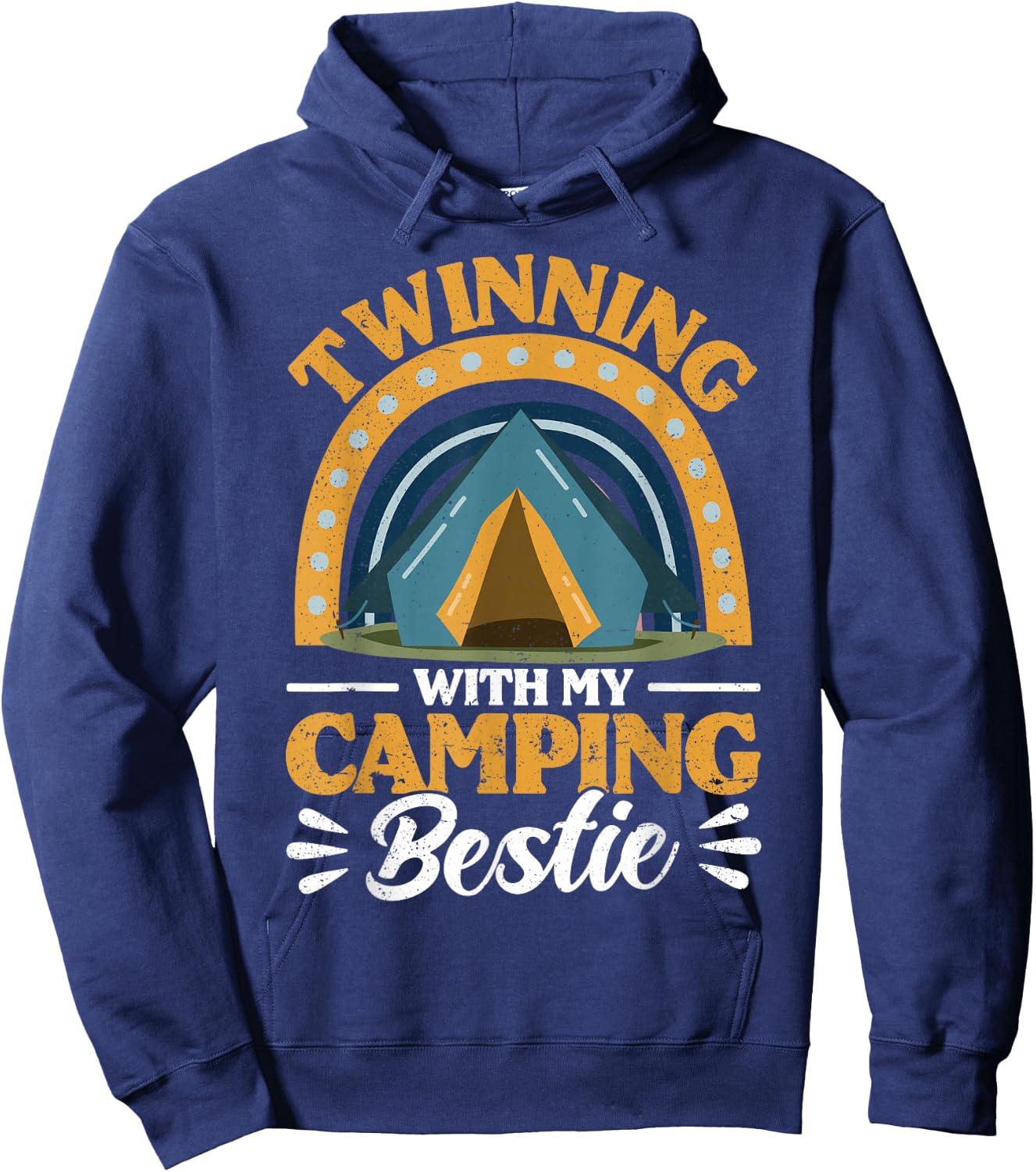 Friends Twinning With My Camping Bestie Spirit Week Girls Hoodie - Hoodie | Navy