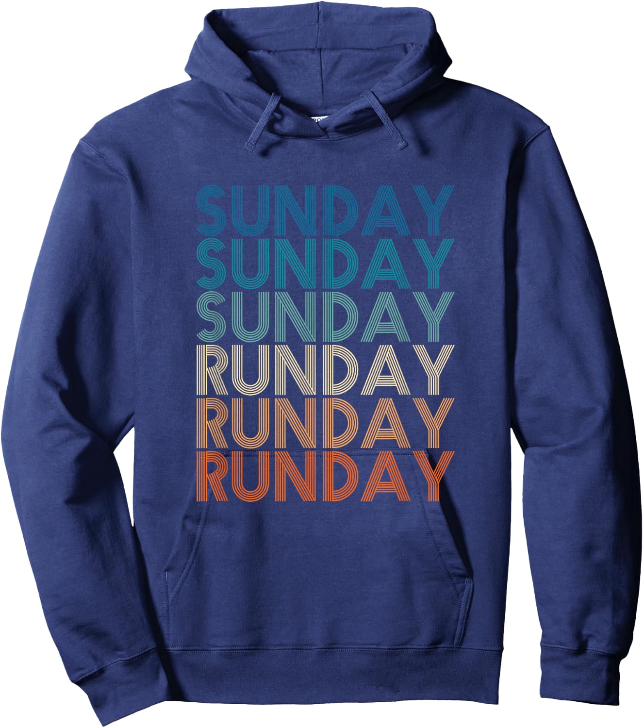Sunday Runday Vintage Training Fitness Sport Running Hoodie - Hoodie | Navy