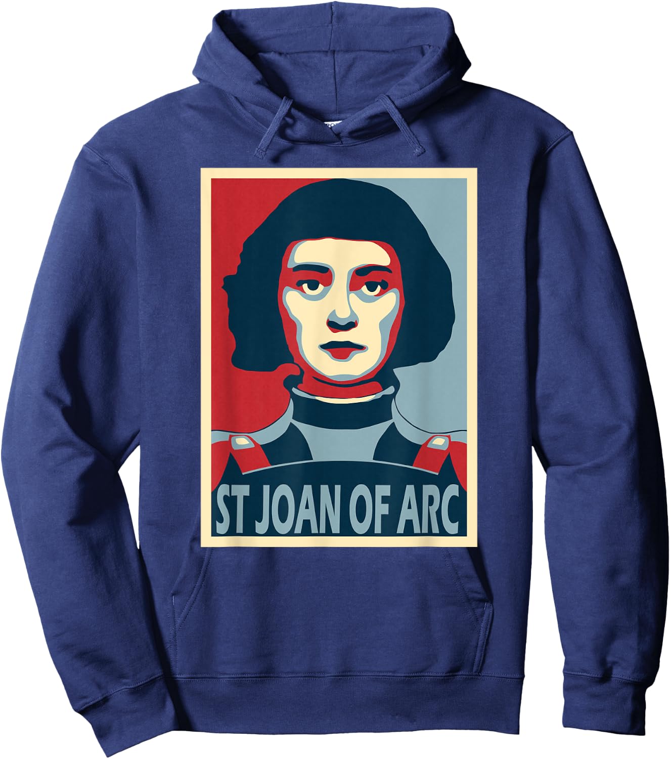 St Joan of Arc Poster Style Pop Art Hoodie - Hoodie | Navy