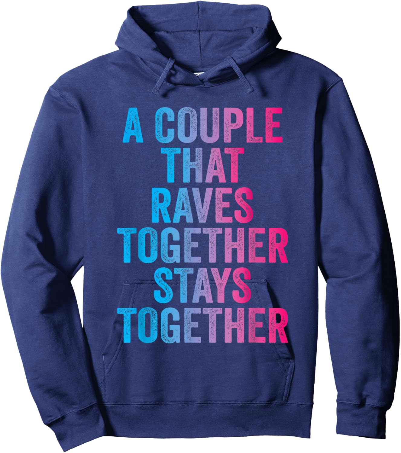 Rave Couple Matching EDM Dance Music Festival Trippy Hoodie - Hoodie | Navy