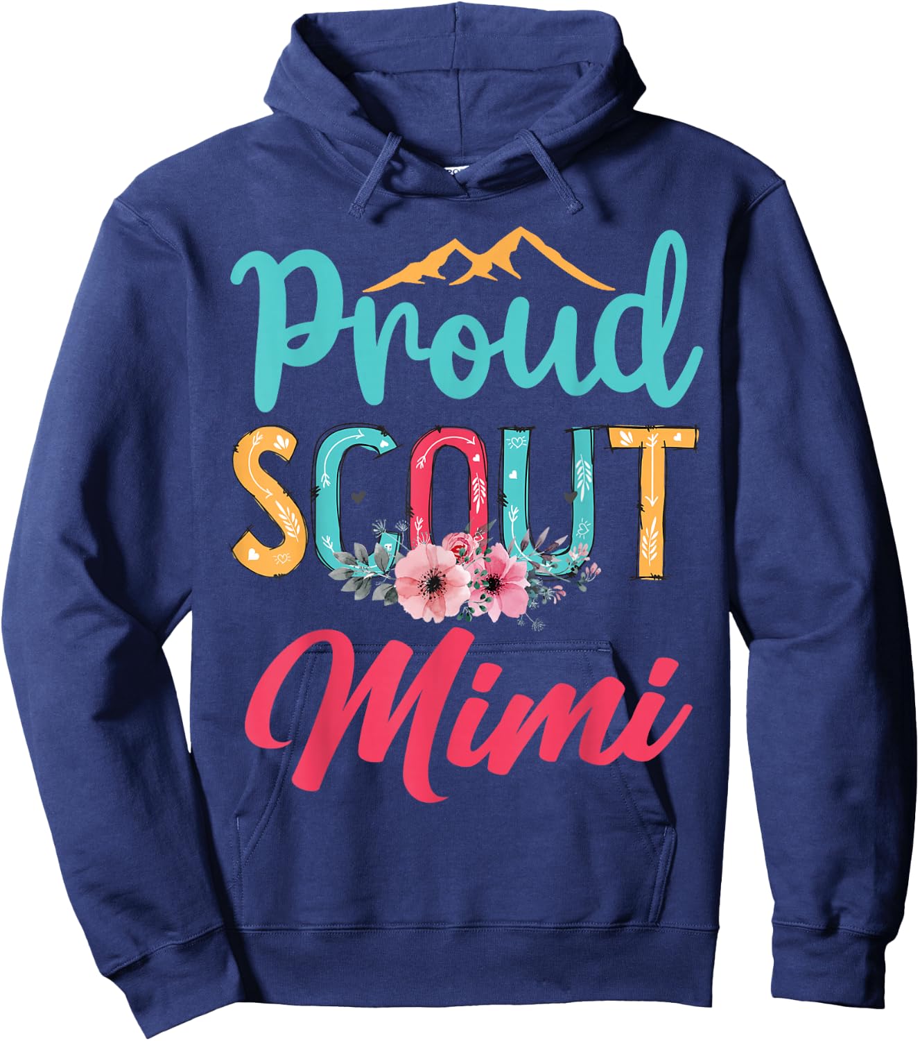 Proud Scout Mimi Happy Mother's Day Camping Scouting Leader Hoodie - Hoodie | Navy