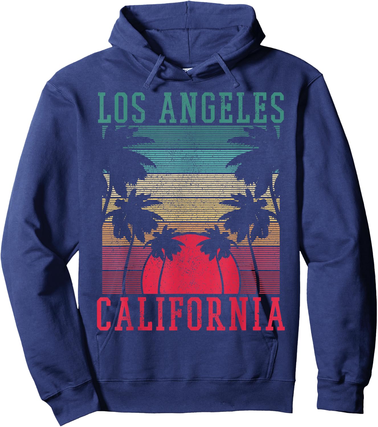 Los Angeles Vintage California USA America Souvenir Hoodie - Hoodie | Navy
