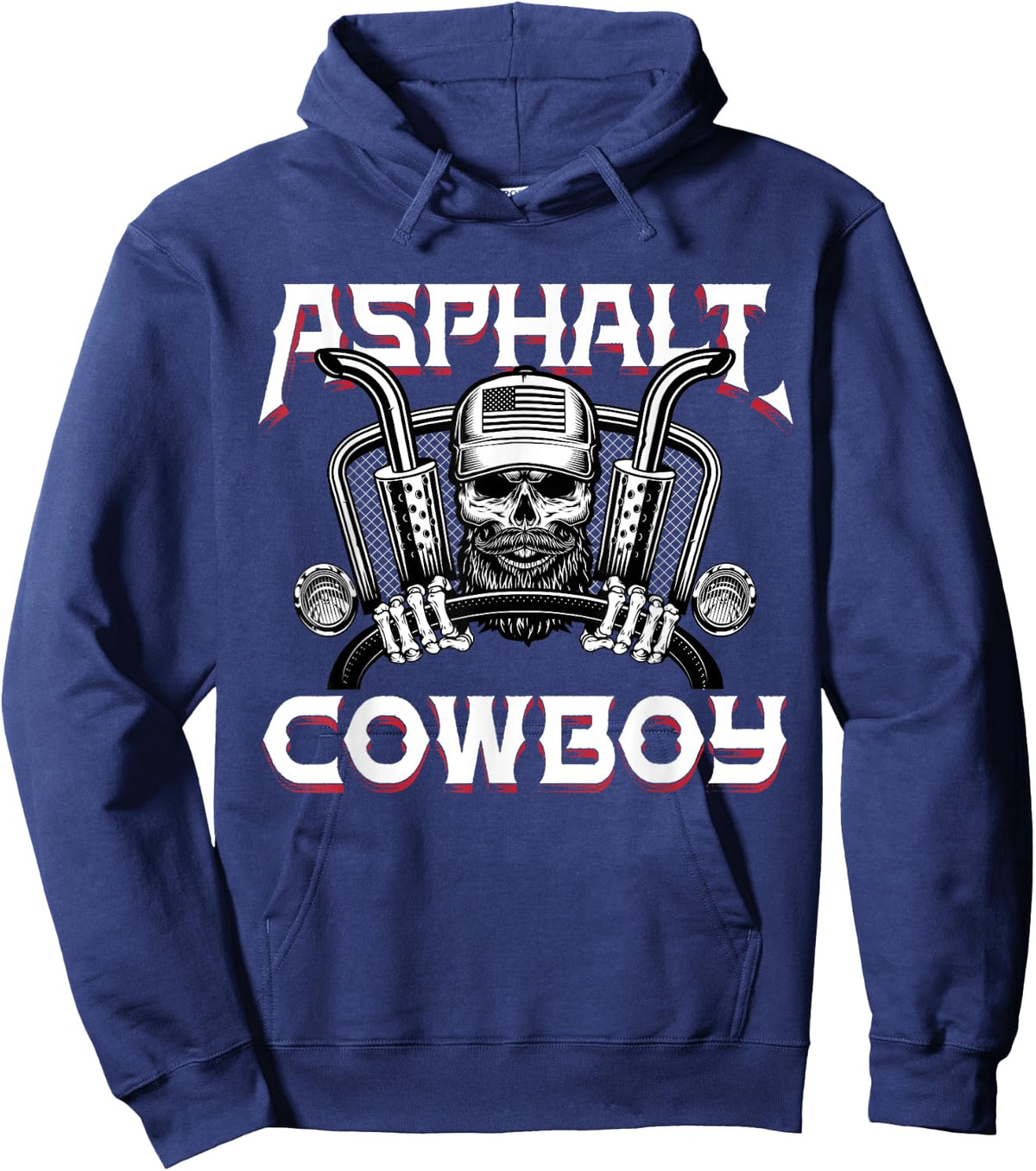 Asphalt Cowboy Funny Truck Driver Trucker Diesel Semi Gift Hoodie - Hoodie | Navy