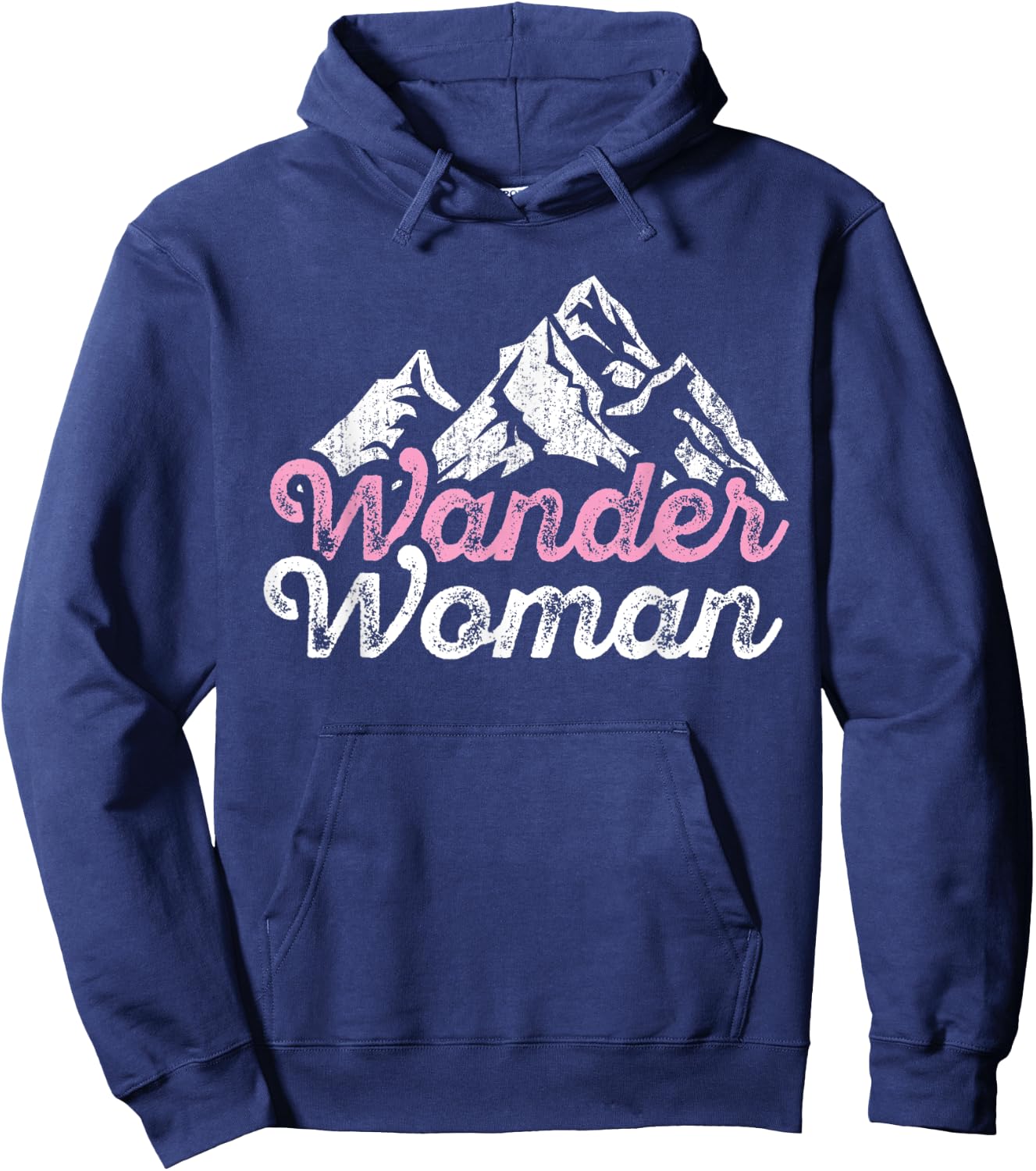 Wander Woman Mountain Camping Hiking Girls Outdoor Forest Hoodie - Hoodie | Navy