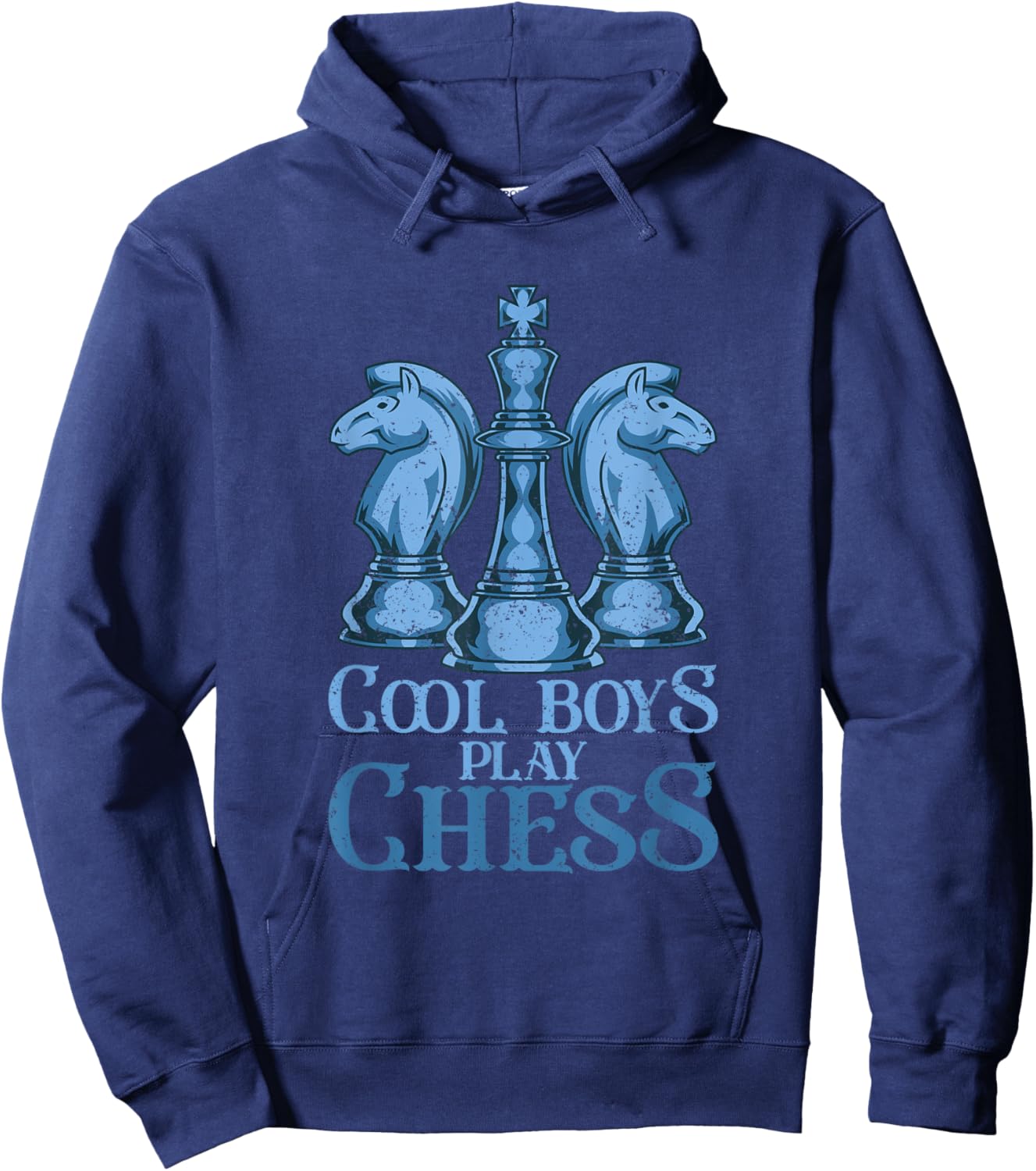 Chess Player Men Boys Gift Chess Pieces Knight King Chess Hoodie - Hoodie | Navy