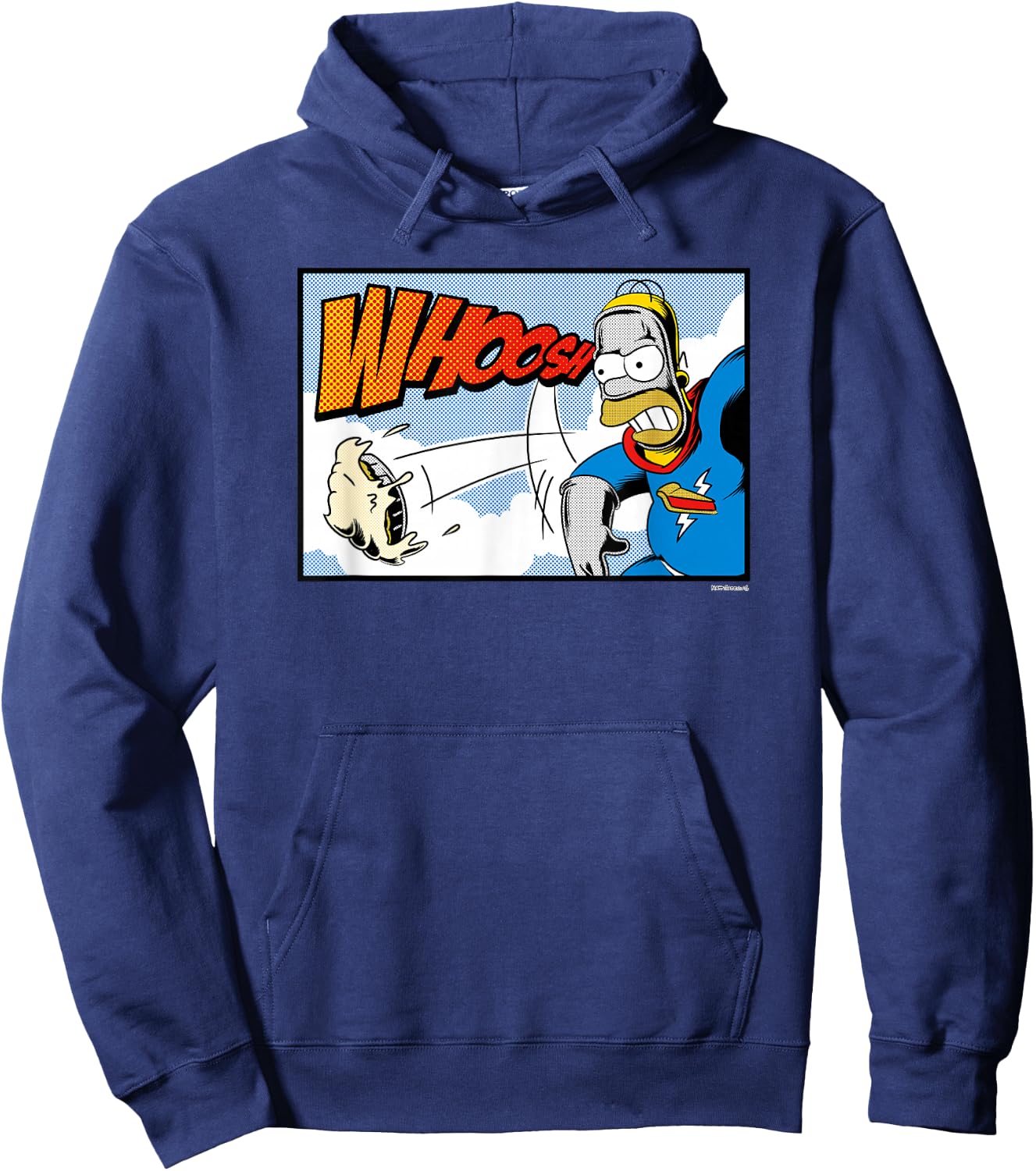 The Simpsons Homer Super Hero Pie Man comic Hoodie - Hoodie | Navy