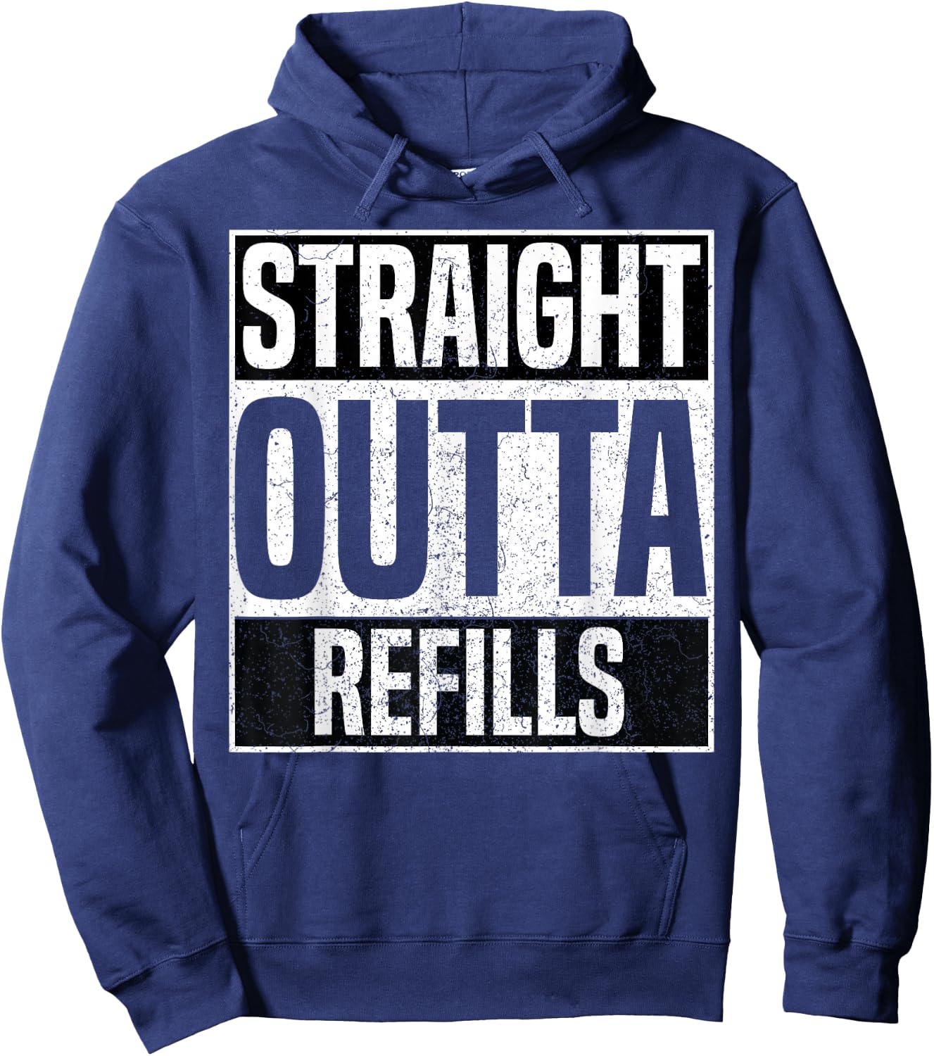 Straight Outta Refills Funny Pharmacy Technician Pharmacist Hoodie - Hoodie | Navy
