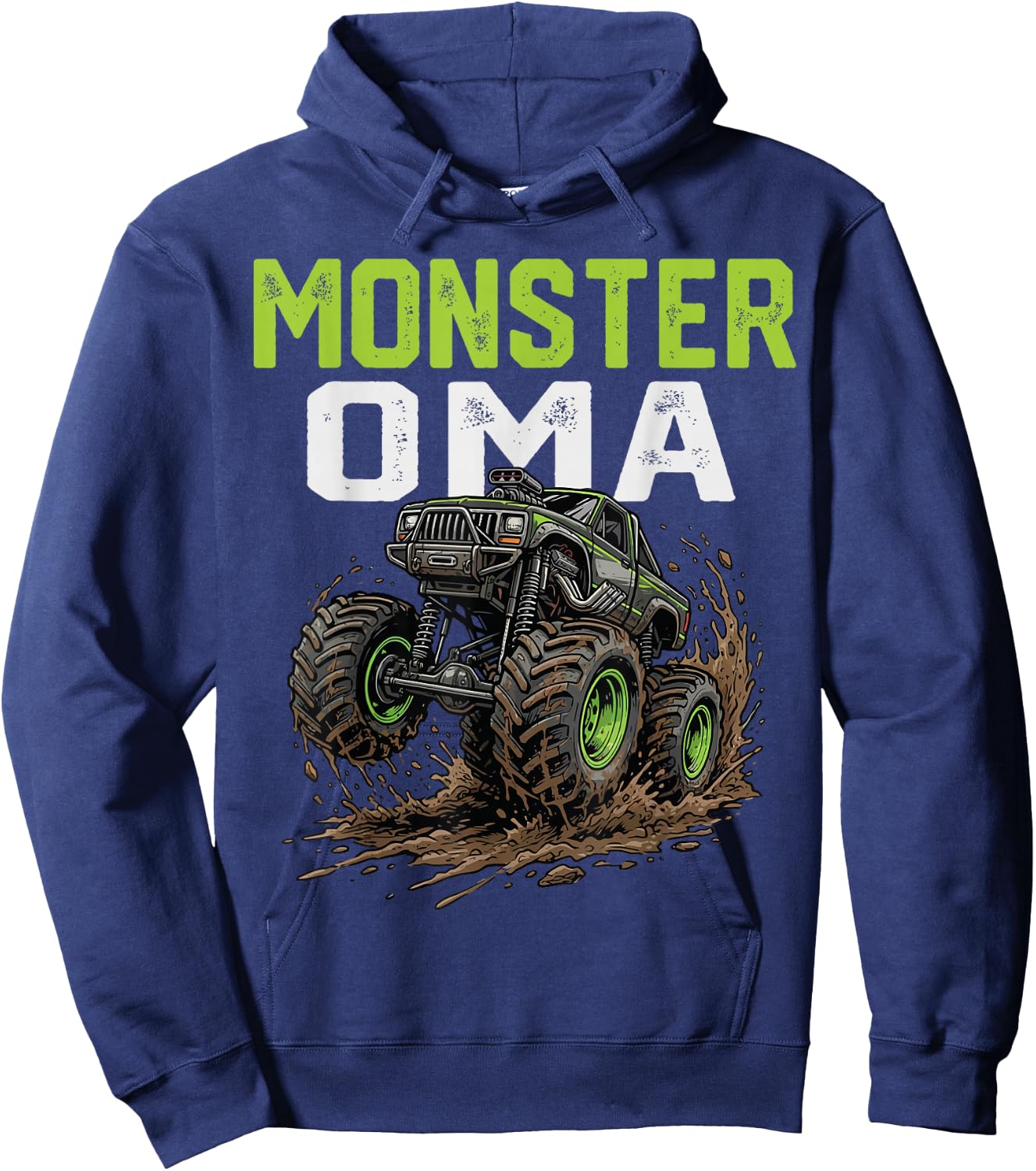 Monster OMA Monster Truck Mothers Day Family Matching Hoodie - Hoodie | Navy