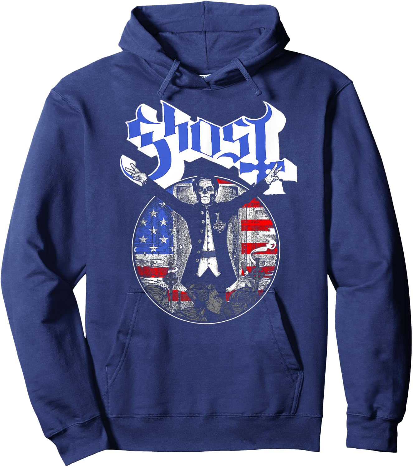 Ghost - Papa Emeritus III Election Hoodie - Hoodie | Navy
