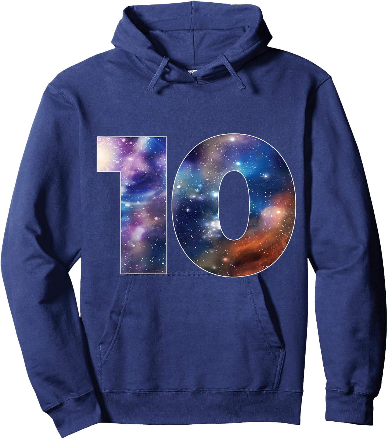 Galaxy 10 Year Old 10th Birthday Space Themed Astronaut Boy Hoodie - Hoodie | Navy