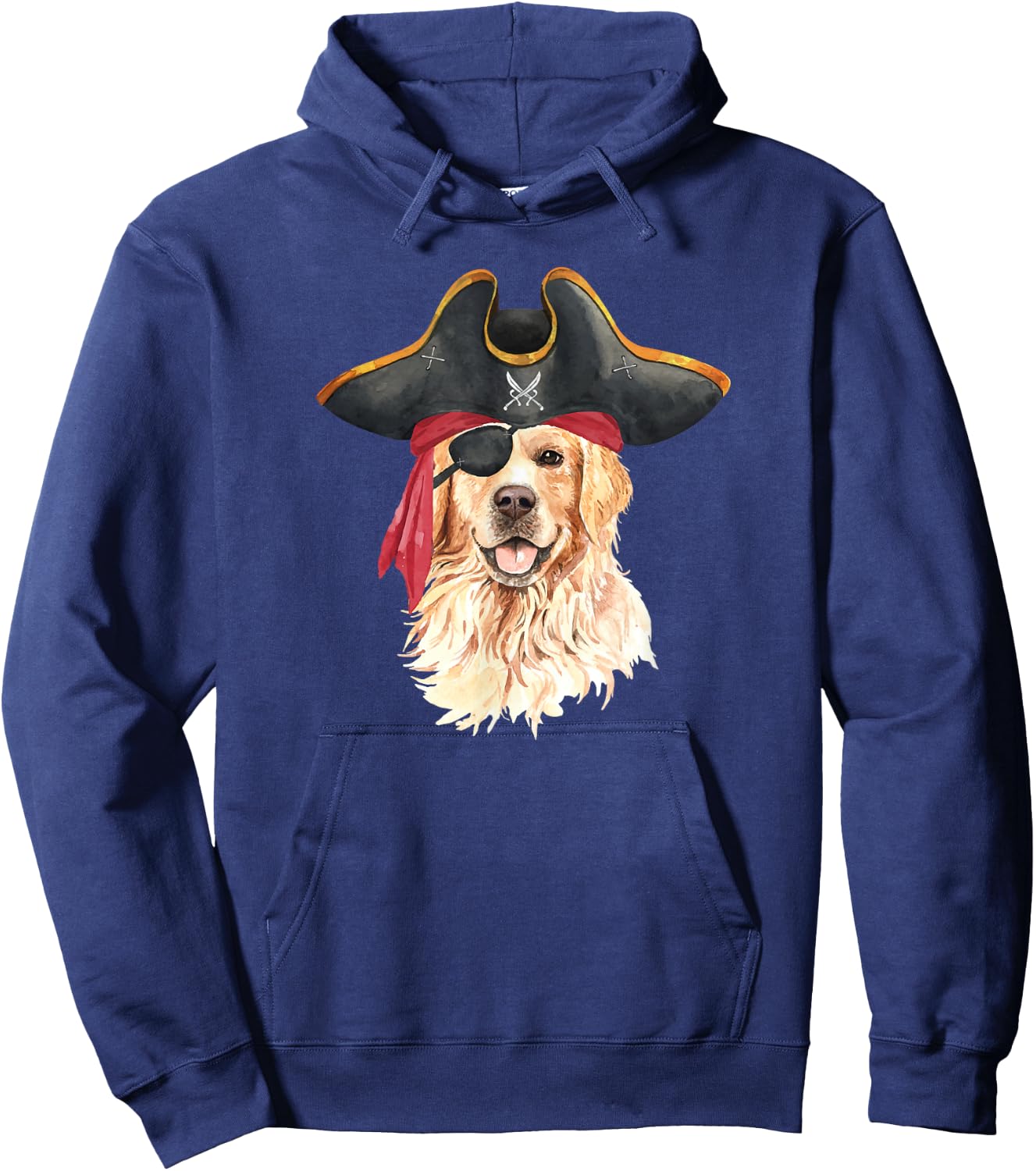 Golden Retriever In Pirate Costume Dog Lovers Women Kids Hoodie - Hoodie | Navy