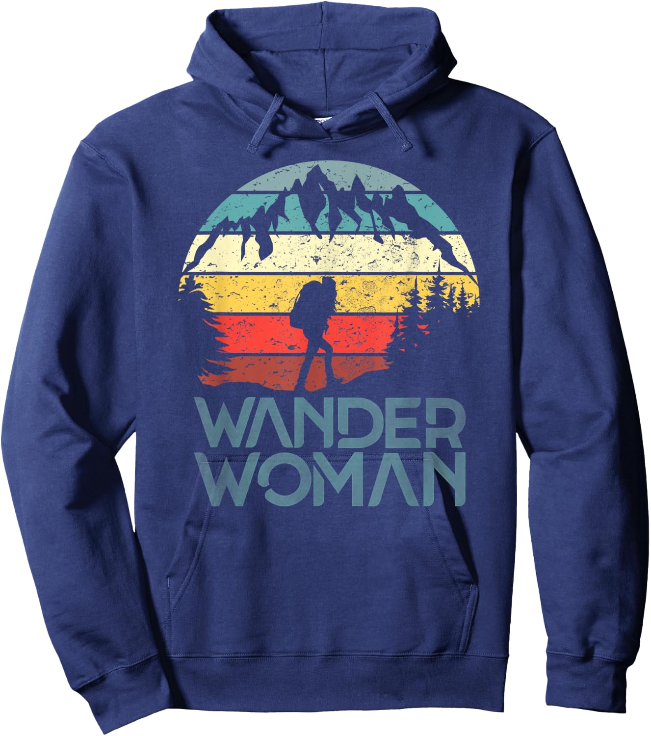 Wander Woman Hiking Mountaineering Women Hiking Ladies Hoodie - Hoodie | Navy