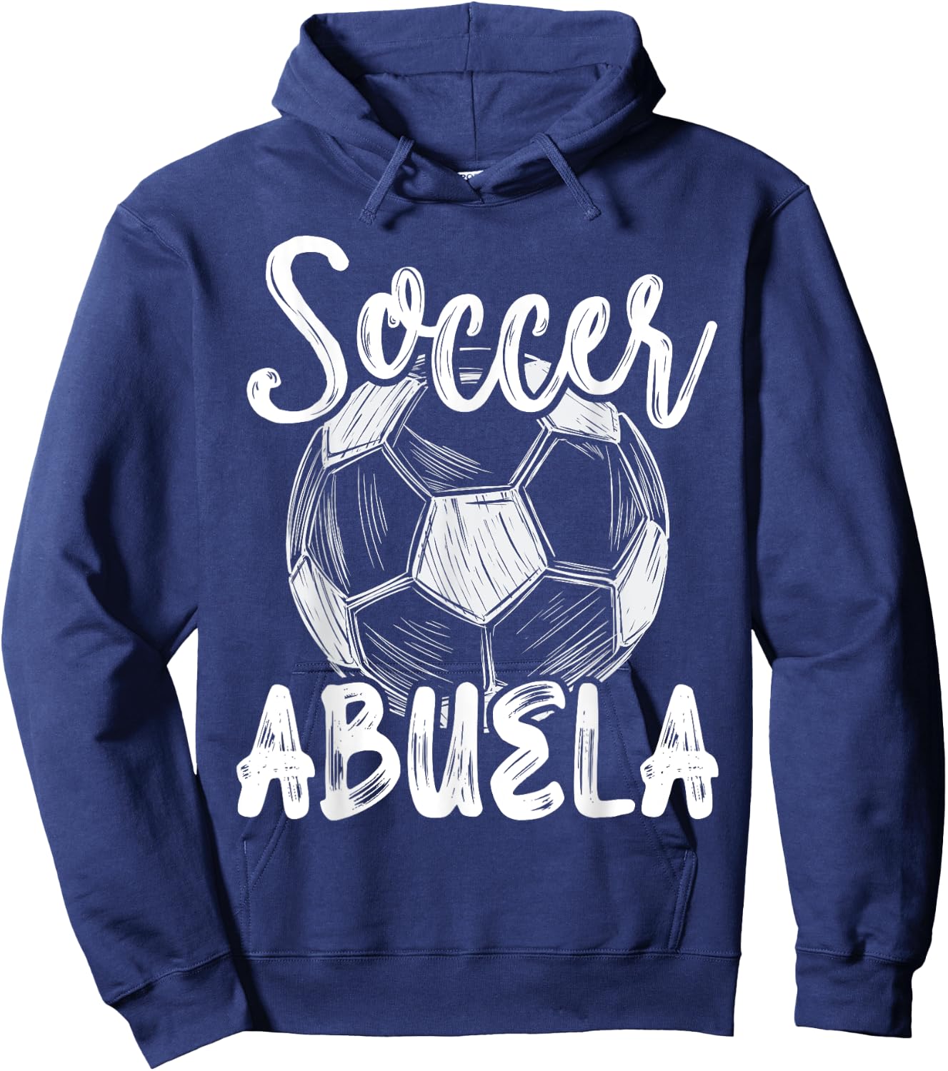 Soccer Abuela Women Family Matching Team Player Soccer Ball Hoodie - Hoodie | Navy