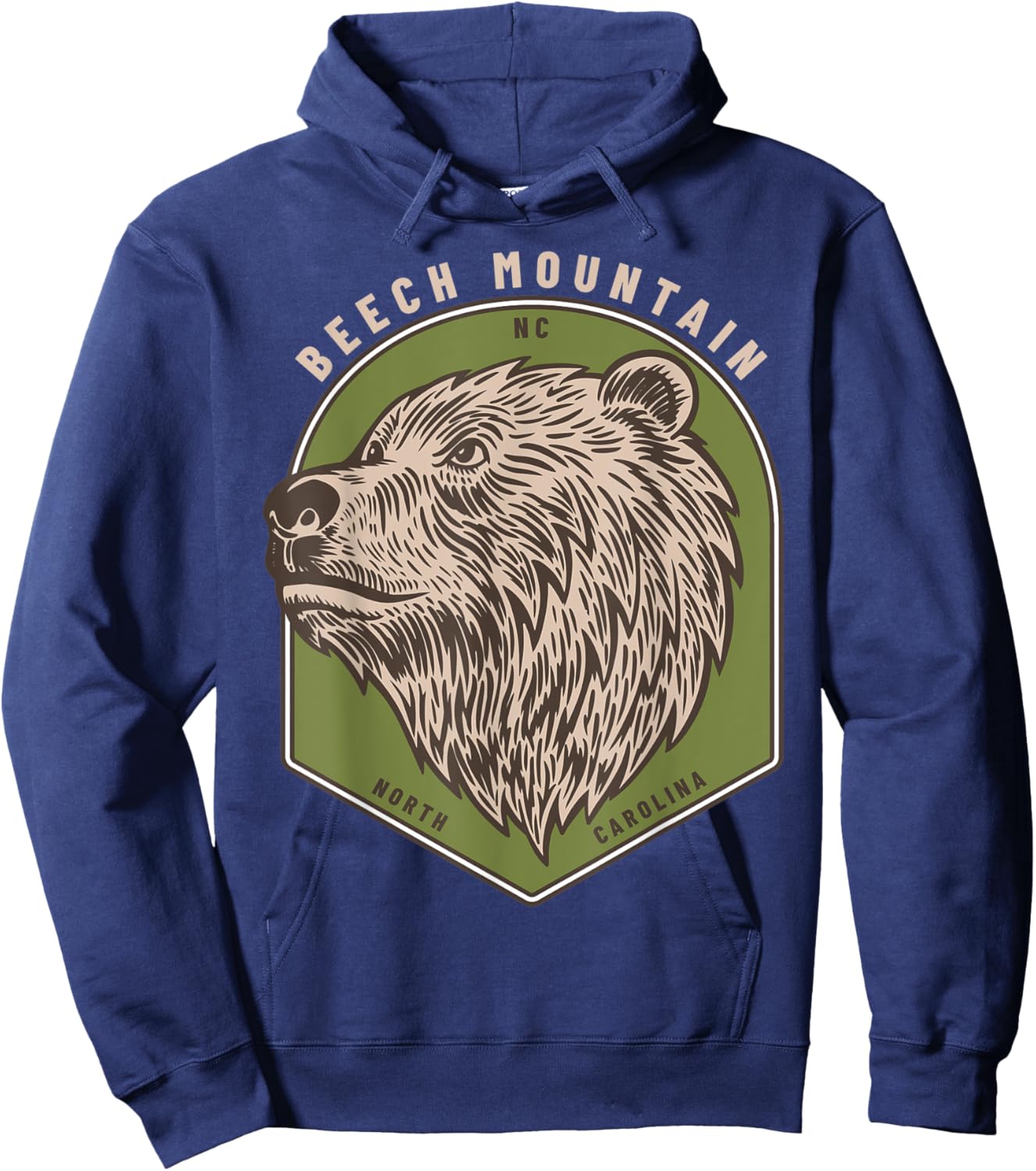 Beech Mountain, North Carolina Bears Blue Ridge Bear Hoodie - Hoodie | Navy