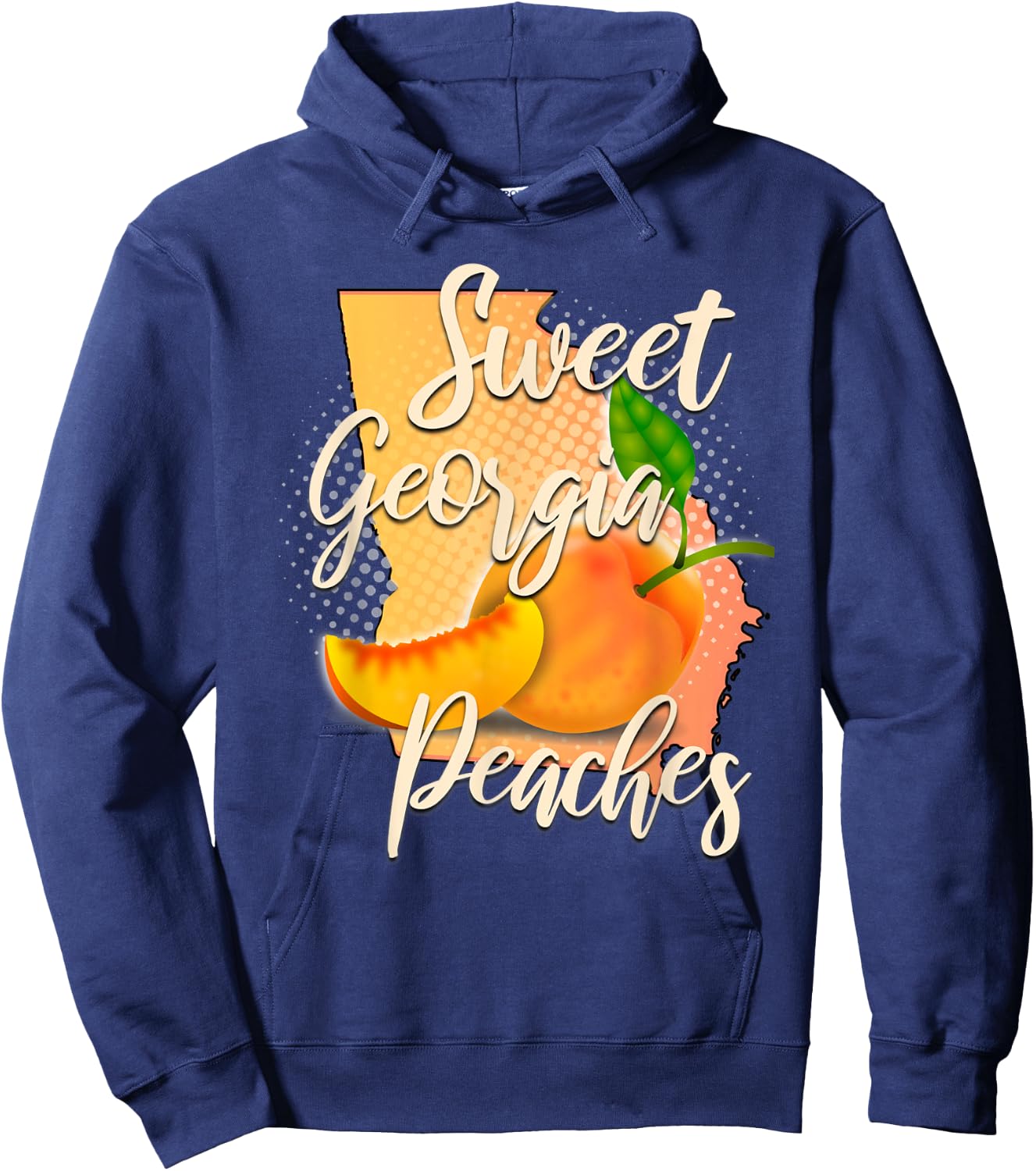 Sweet Georgia Peaches Shirt State Of Georgia Gift Hoodie - Hoodie | Navy
