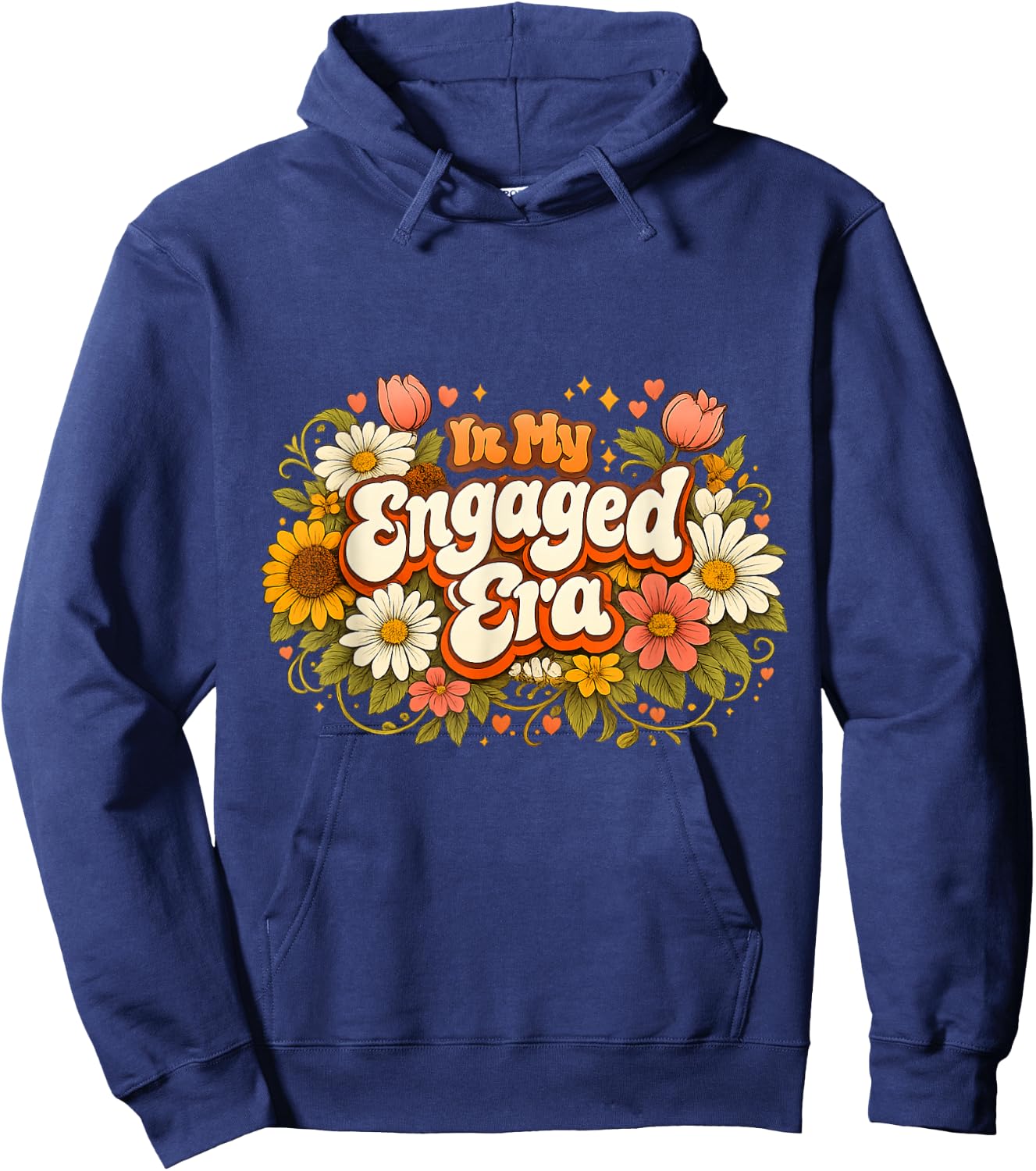 in My Engaged Era, Bridal Shower & Bachelorette Party, Women Hoodie - Hoodie | Navy