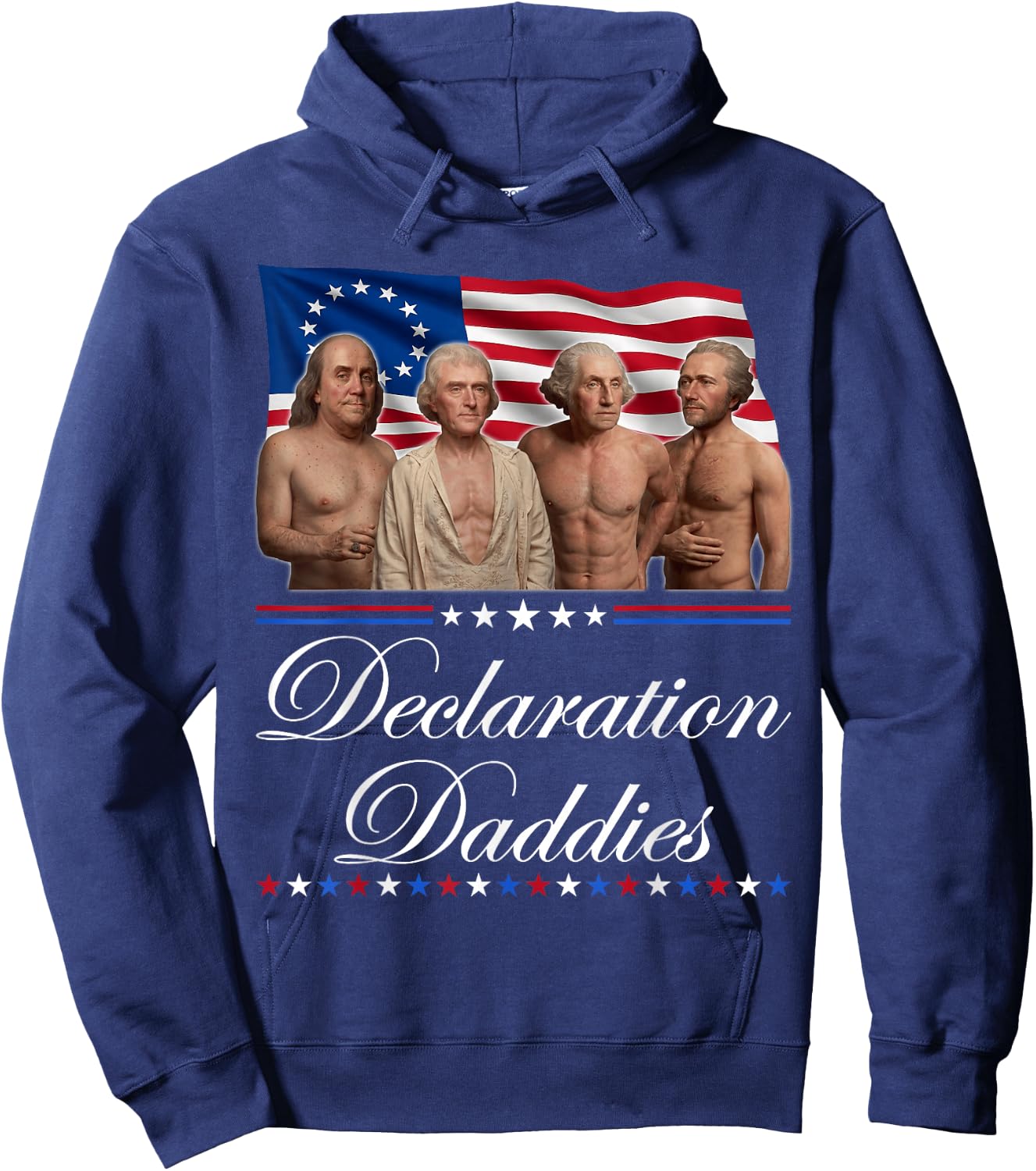 1776 America Declaration Daddies Joke Funny 4th of July Meme Hoodie - Hoodie | Navy