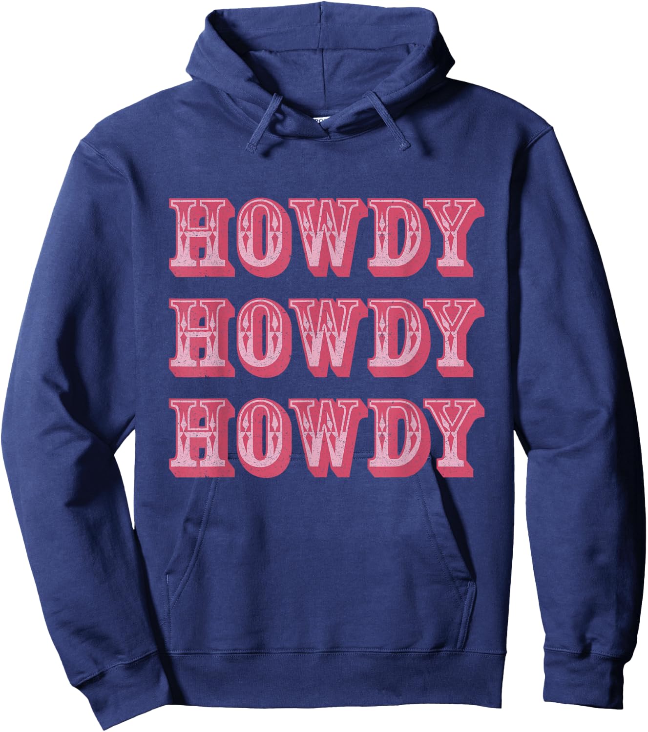 Howdy Cowgirl Retro Vintage Country Western Yeehaw Cowgirl Hoodie - Hoodie | Navy