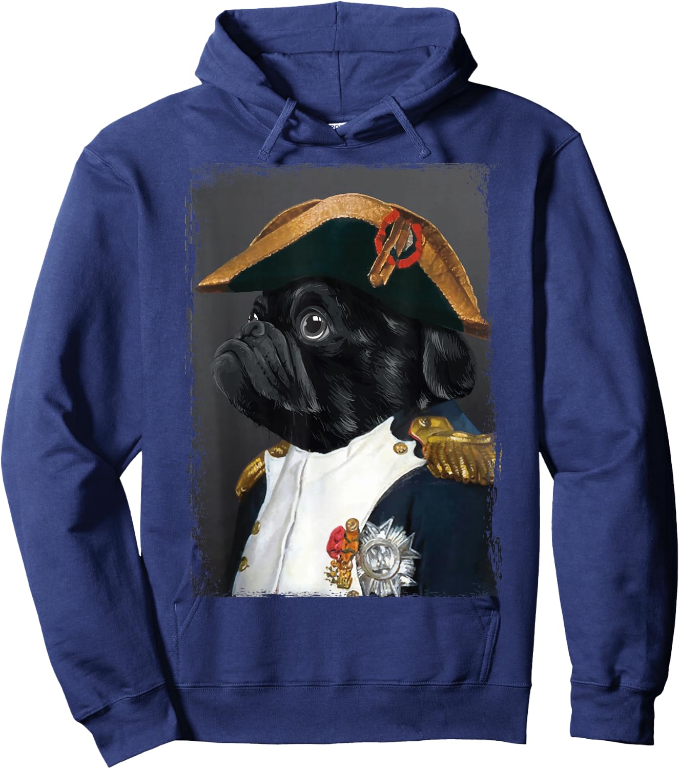 Dog Dad Mom Pug Shirt Men Women Funny Cute Black Pug Hoodie - Hoodie | Navy