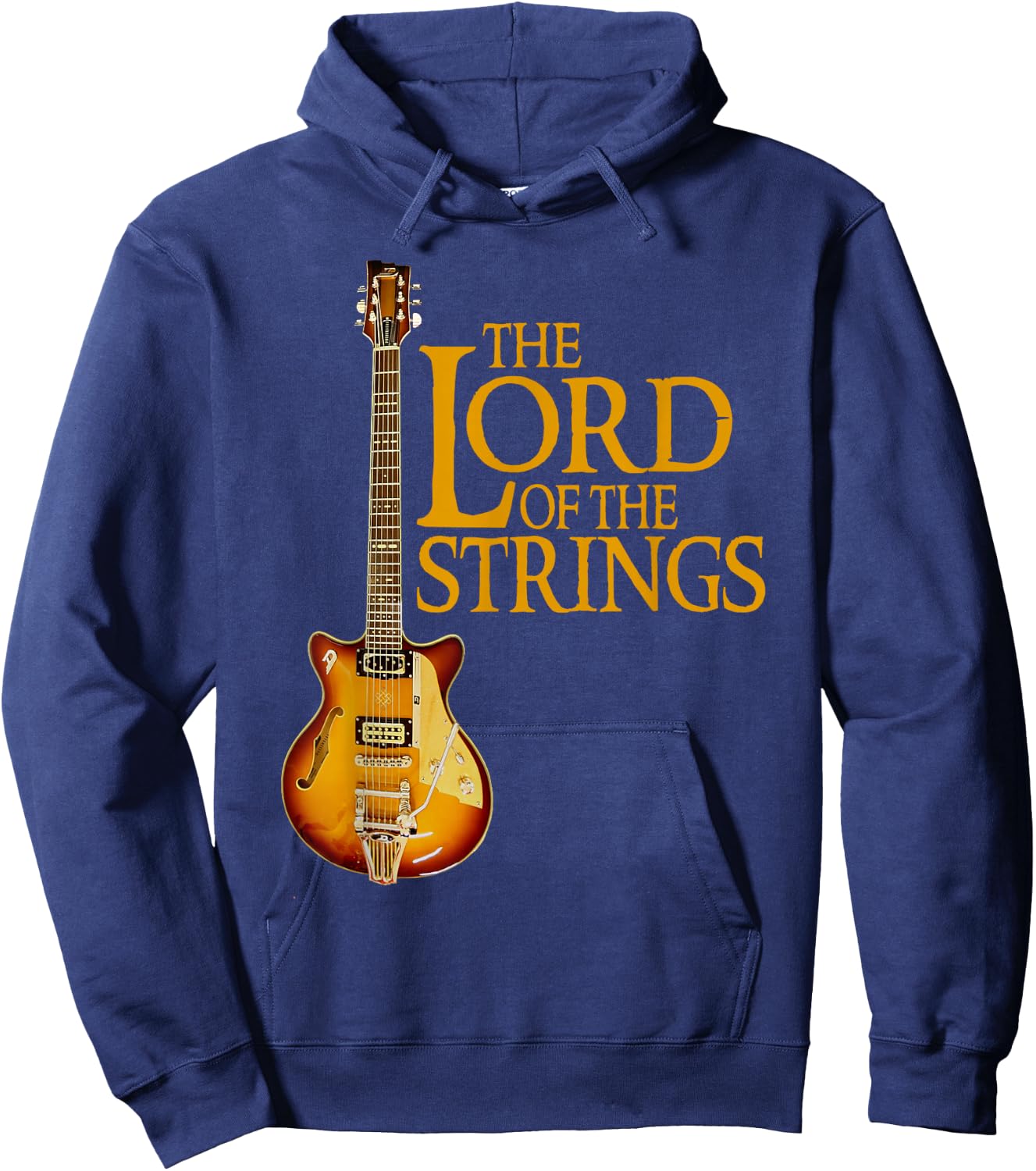 The Lord Of The Strings Electric Guitar Rock Music Lovers Hoodie - Hoodie | Navy