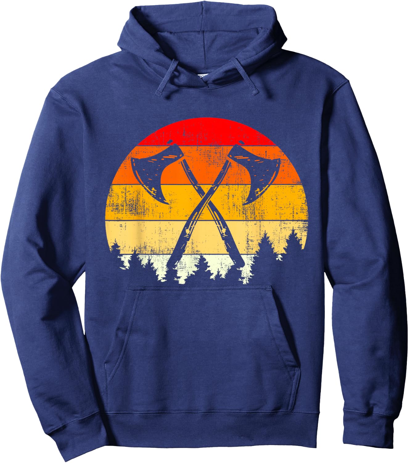 Vintage Viking Axe - Hatchet Throwing - Nordic Mythology Hoodie - Hoodie | Navy