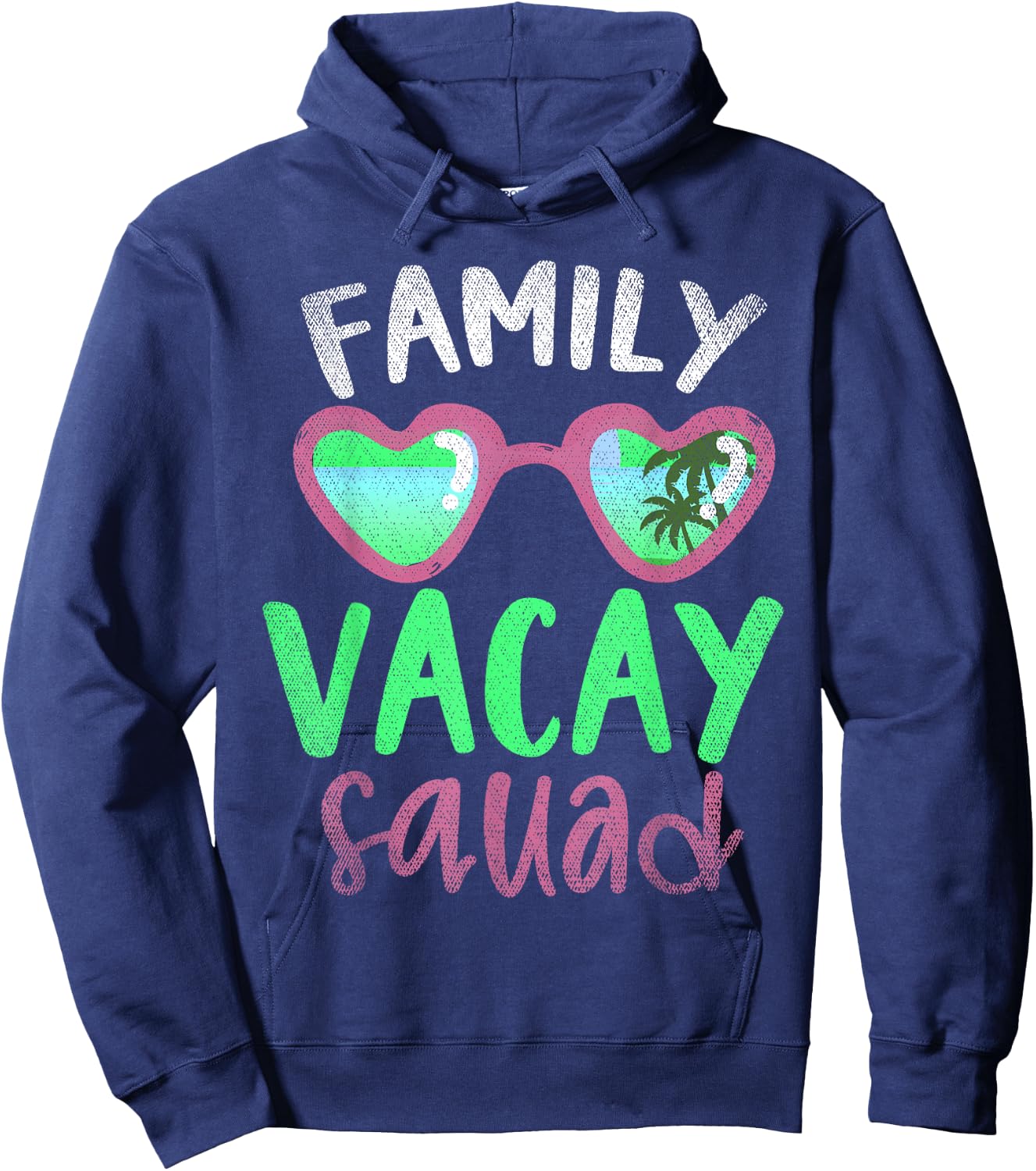 Family Vacay Squad Tropic Summer Palm Trees Family Vacation Hoodie - Hoodie | Navy