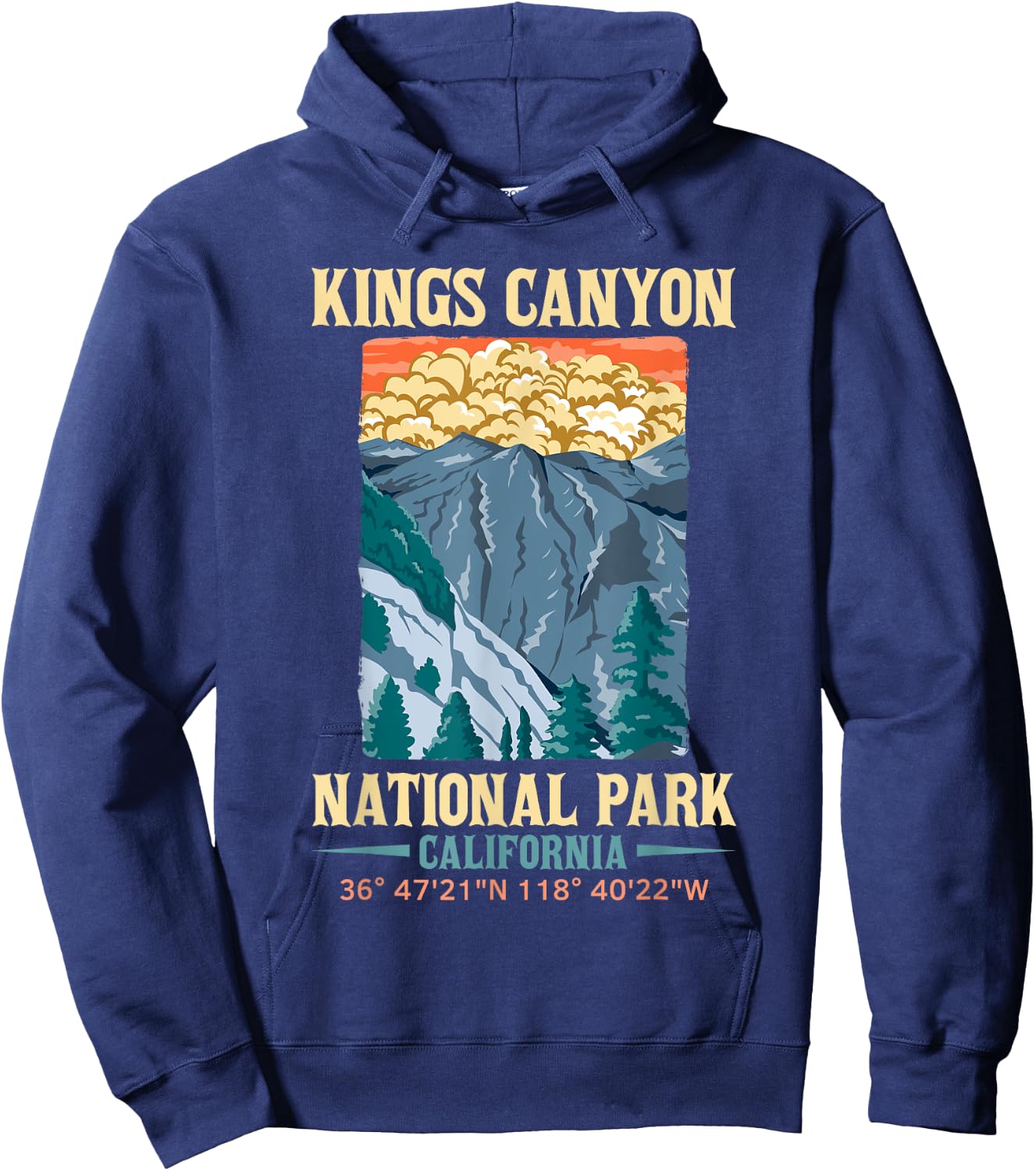 Kings Canyon US National Park California USA Parks Lover Hoodie - Hoodie | Navy