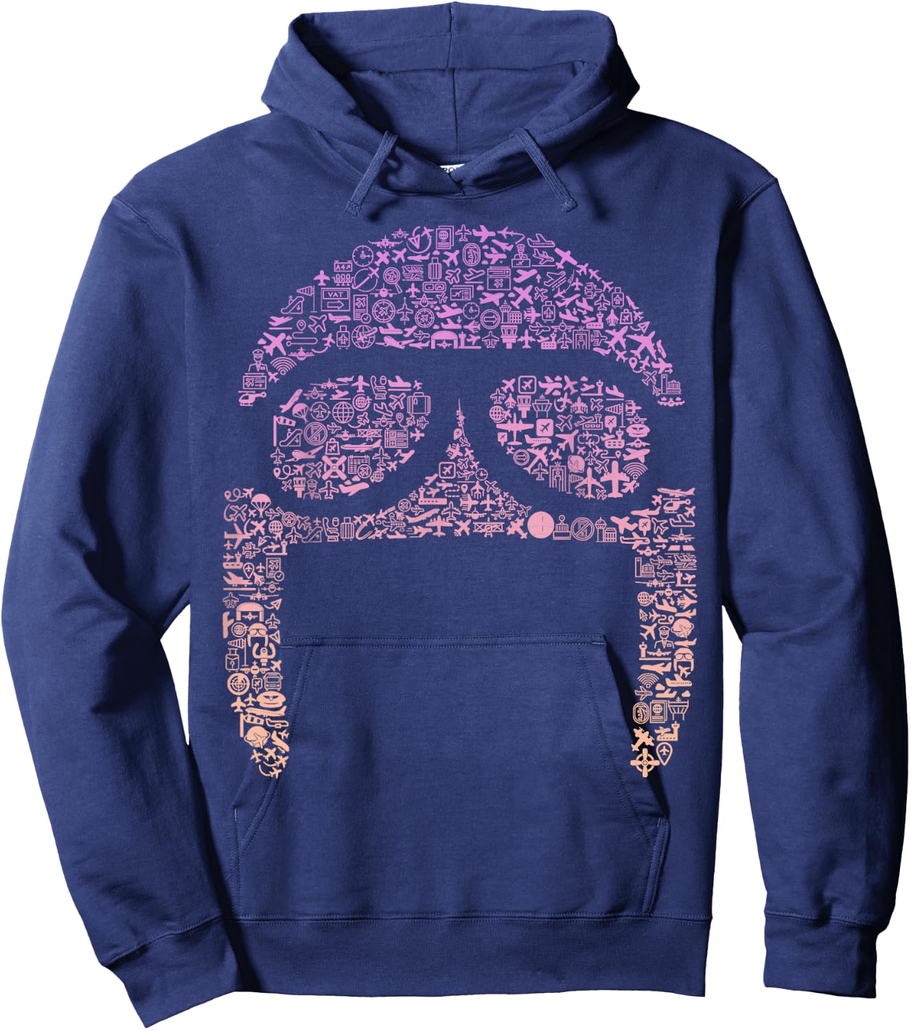 Pilots Hat Silhouette Aviation Enthusiast Gear Pilot Hoodie - Hoodie | Navy