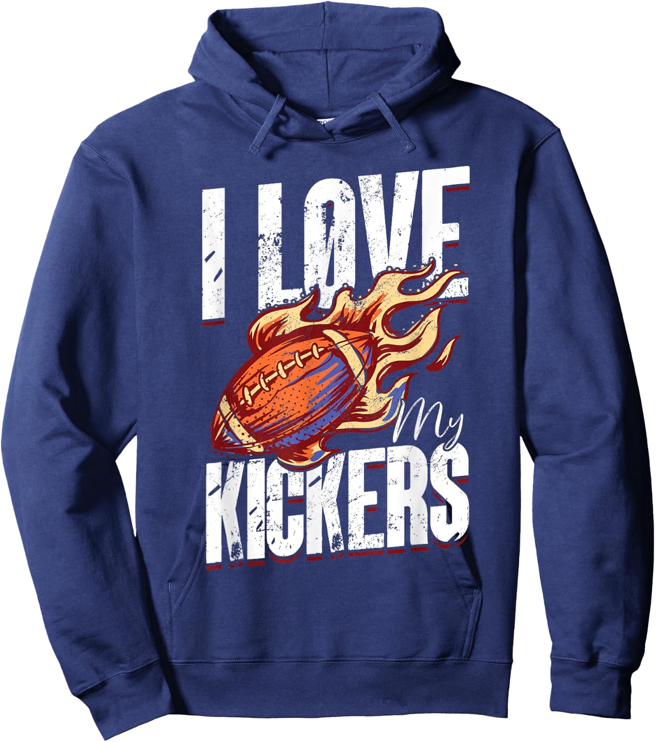 I Love My Kickers - Fantasy Football Hoodie - Hoodie | Navy