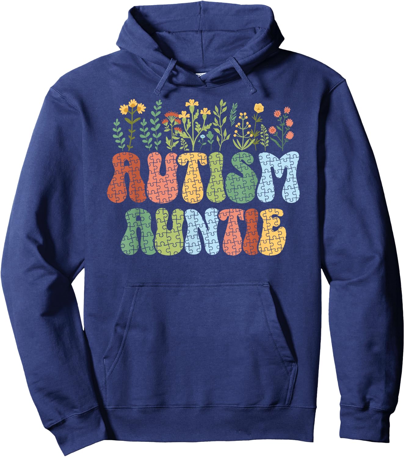 Autism Auntie Proud Autism Aunt Autism Awareness For Aunt Hoodie - Hoodie | Navy