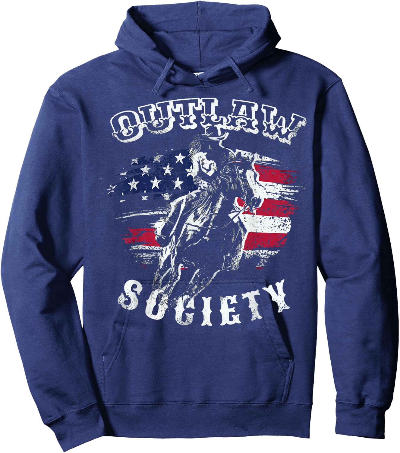 cowboy outlaw society Gift lover horses herde West texas Hoodie - Hoodie | Navy