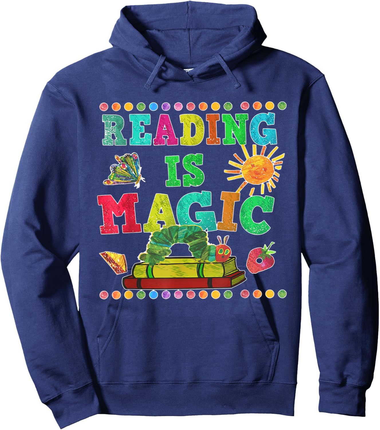 Reading Is Magical Book Lover Teacher Girls Woman Hoodie - Hoodie | Navy