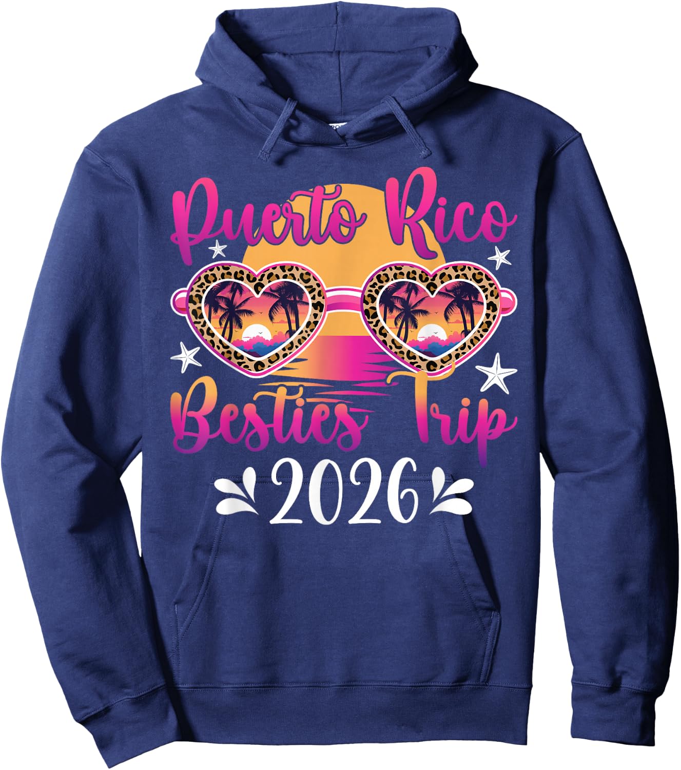 Puerto Rico Besties Trip 2026 Puerto Rico Best Friend Travel Hoodie - Hoodie | Navy