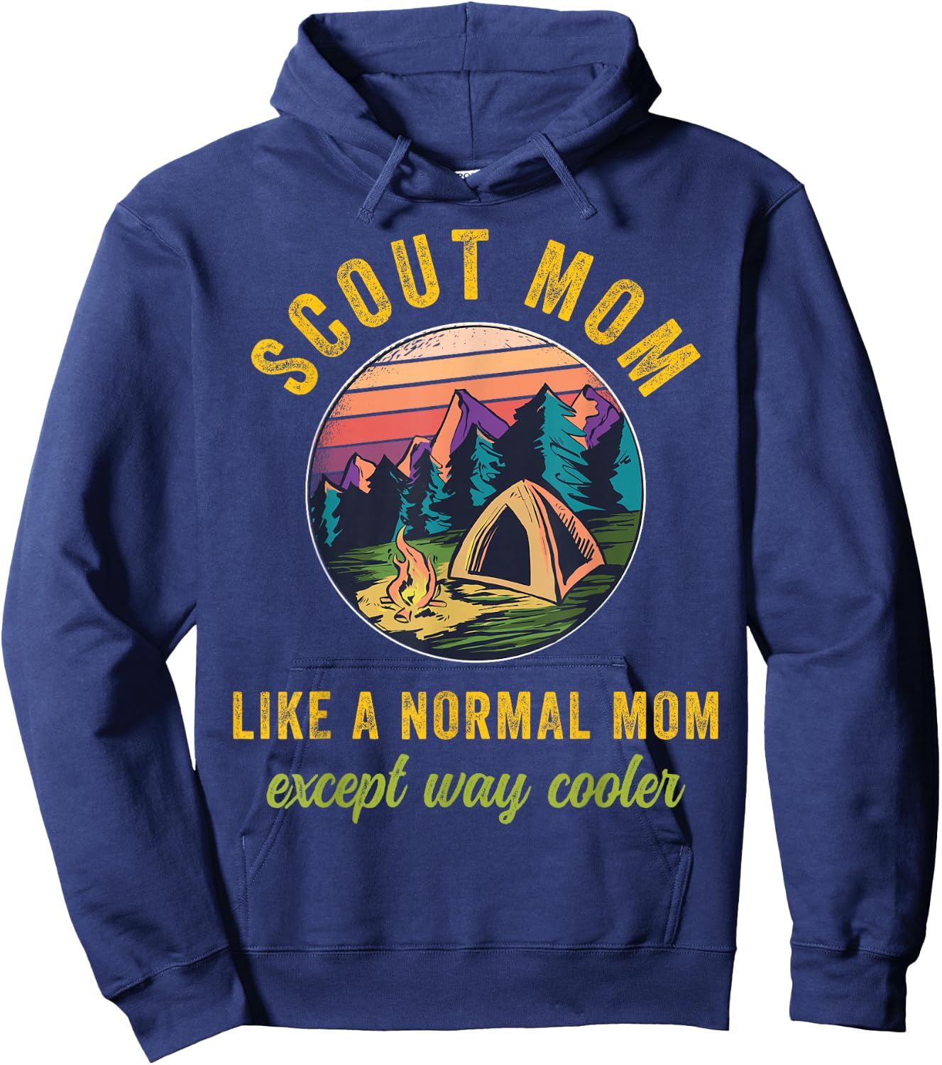 Scout Mom Scouting Troop Leader Boys Girls Camping Lovers Hoodie - Hoodie | Navy