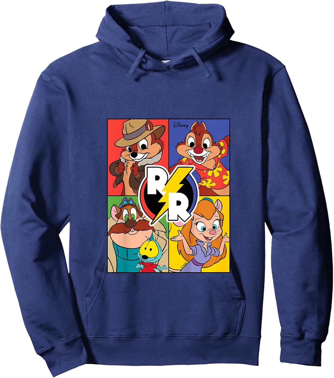 Kids Chip 'N Dale Rescue - Rescue Rangers Grid Hoodie - Hoodie | Navy
