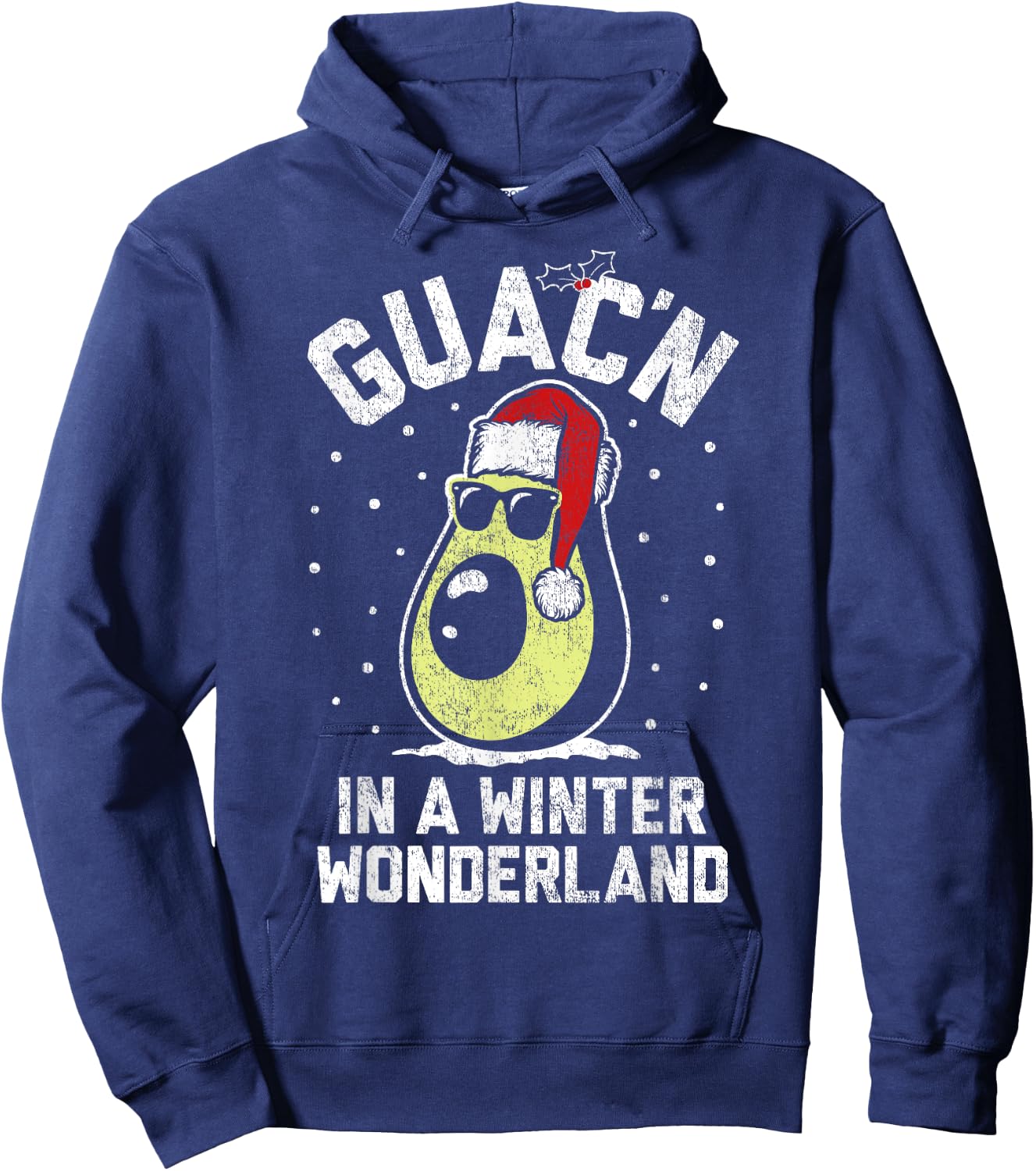 Trendy Christmas Guacn' In A Winter Wonderland Hoodie - Hoodie | Navy