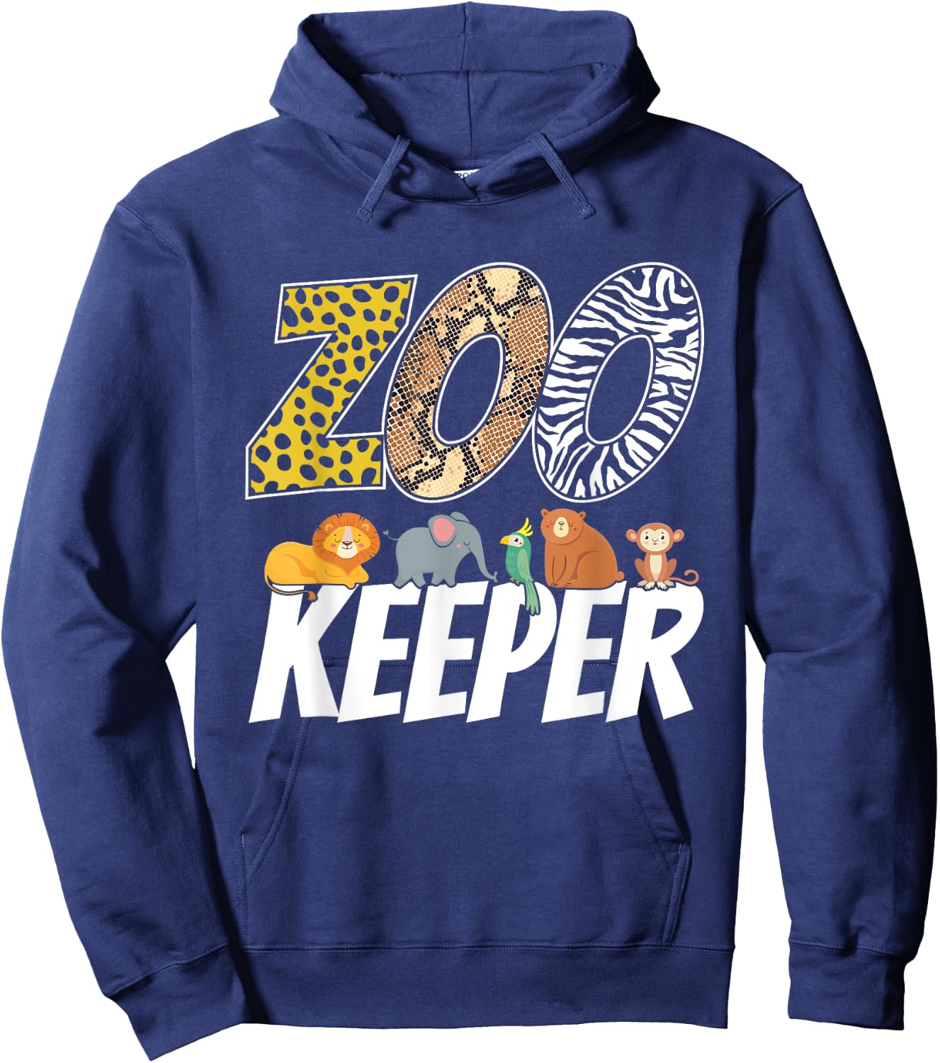 Zookeeper Costume African Savanna Zoo Keeper Animals Lover Hoodie - Hoodie | Navy