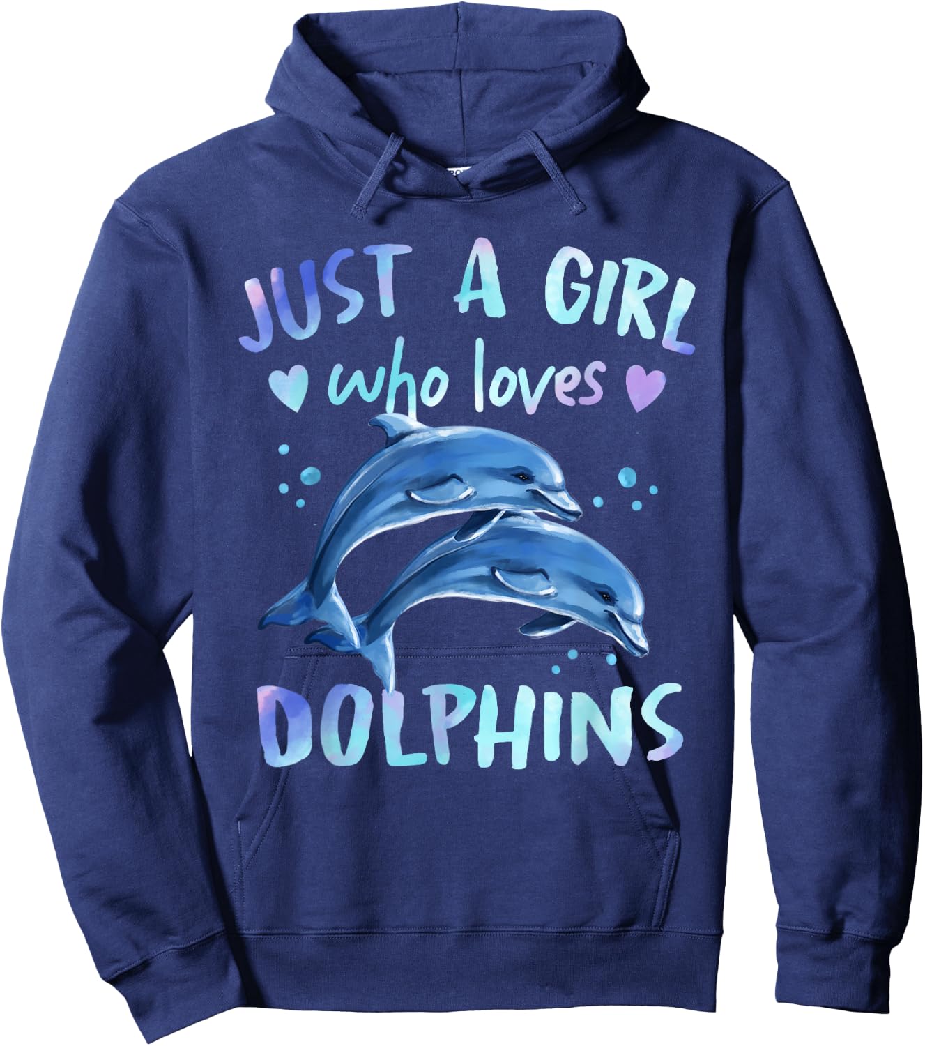 Just A Girl Who Loves Dolphins Hoodie - Hoodie | Navy
