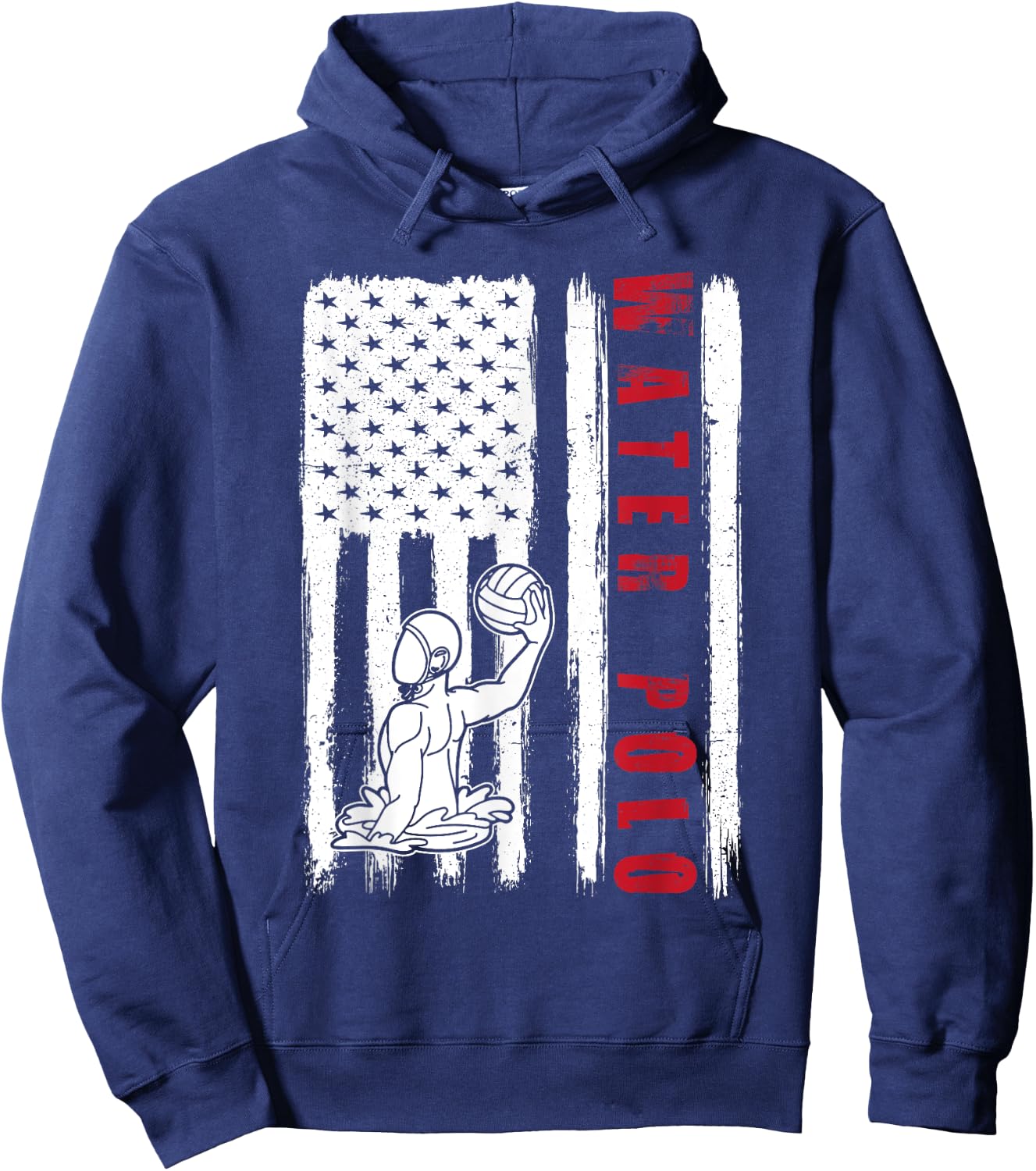 Water polo USA team American flag US Water polo men women Hoodie - Hoodie | Navy
