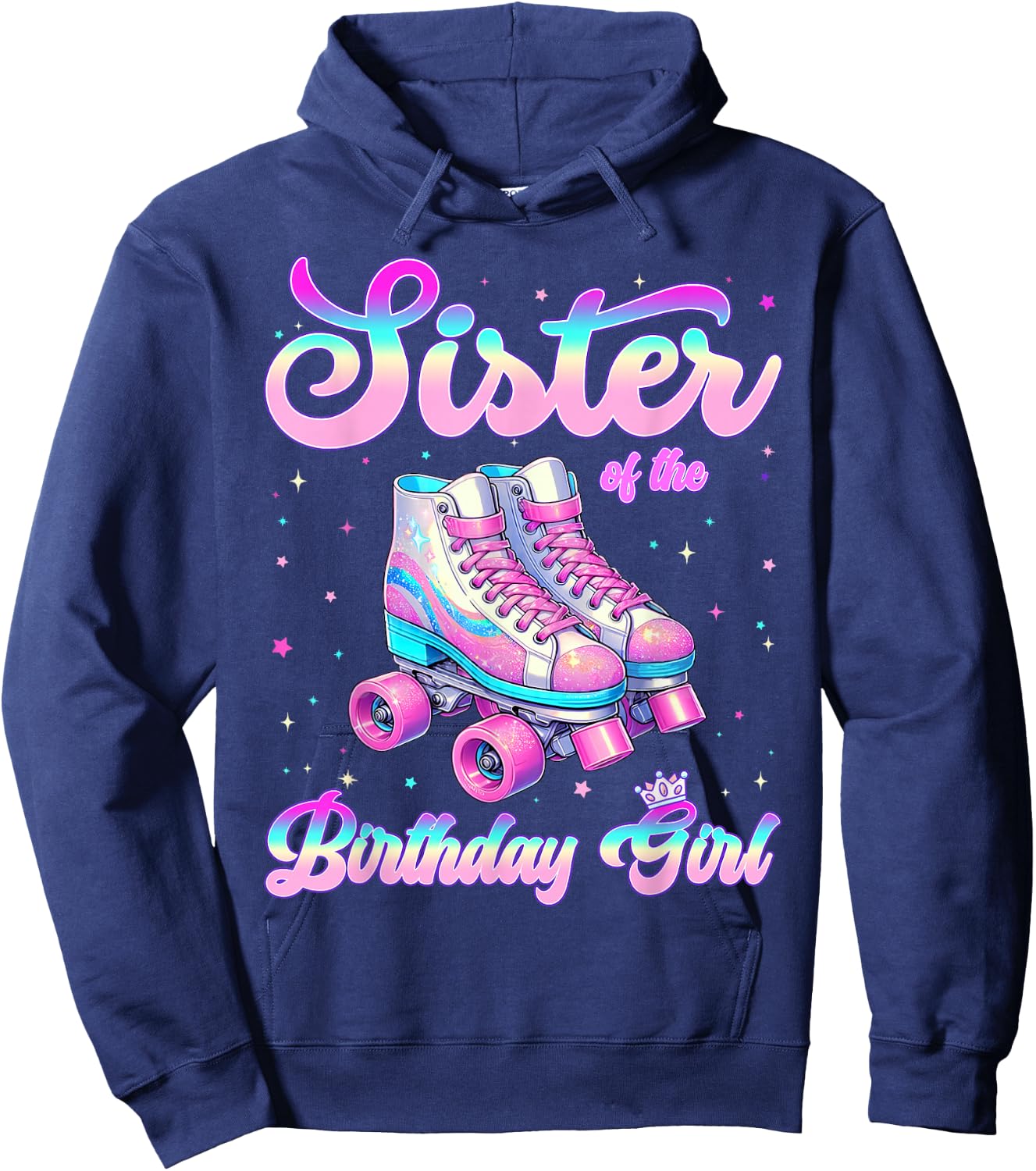Sister Of The Birthday Girl Tie Dye Birthday Girl Family Hoodie - Hoodie | Navy