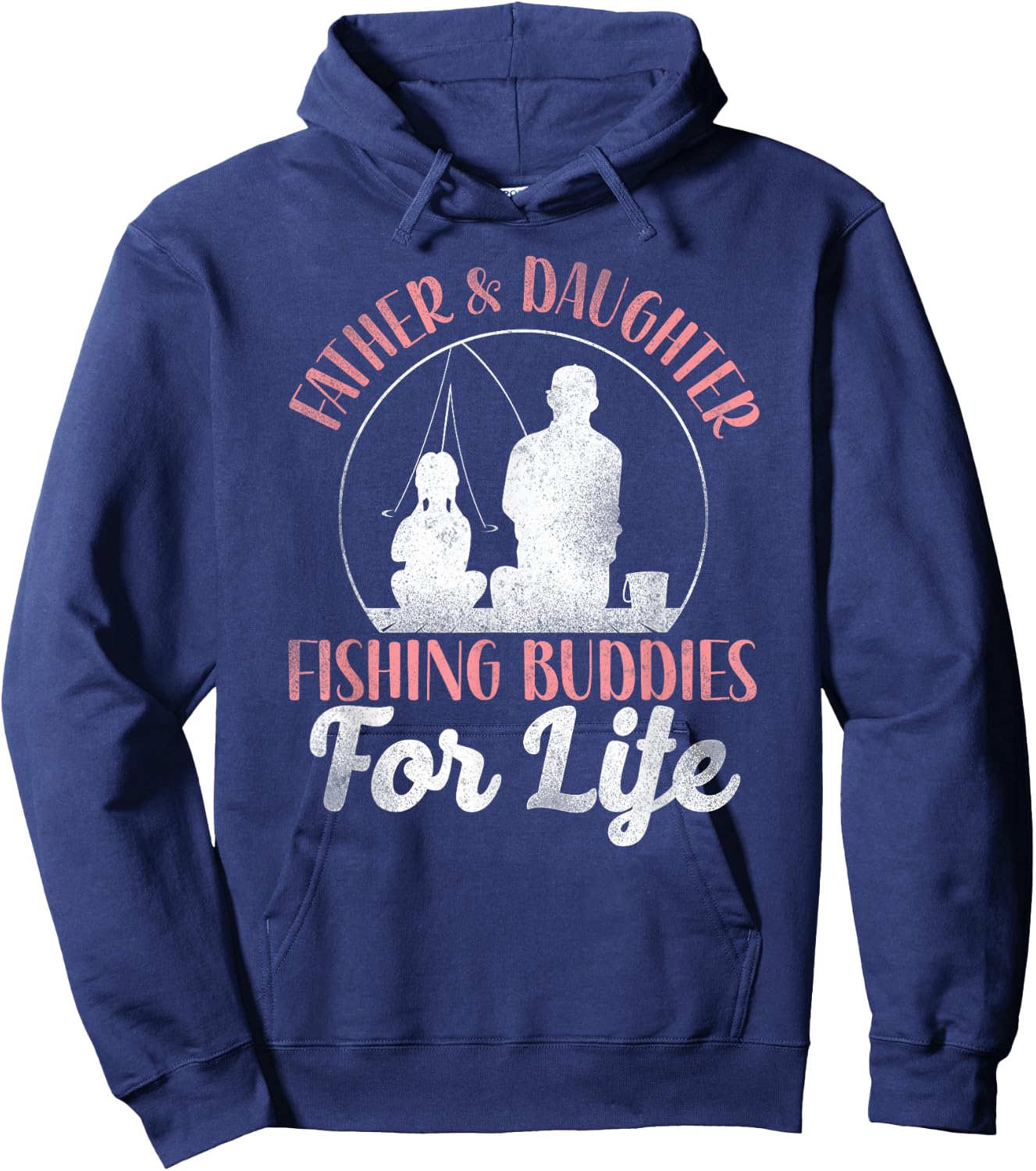 Fishing Buddies Dad Father Daughter Hoodie - Hoodie | Navy