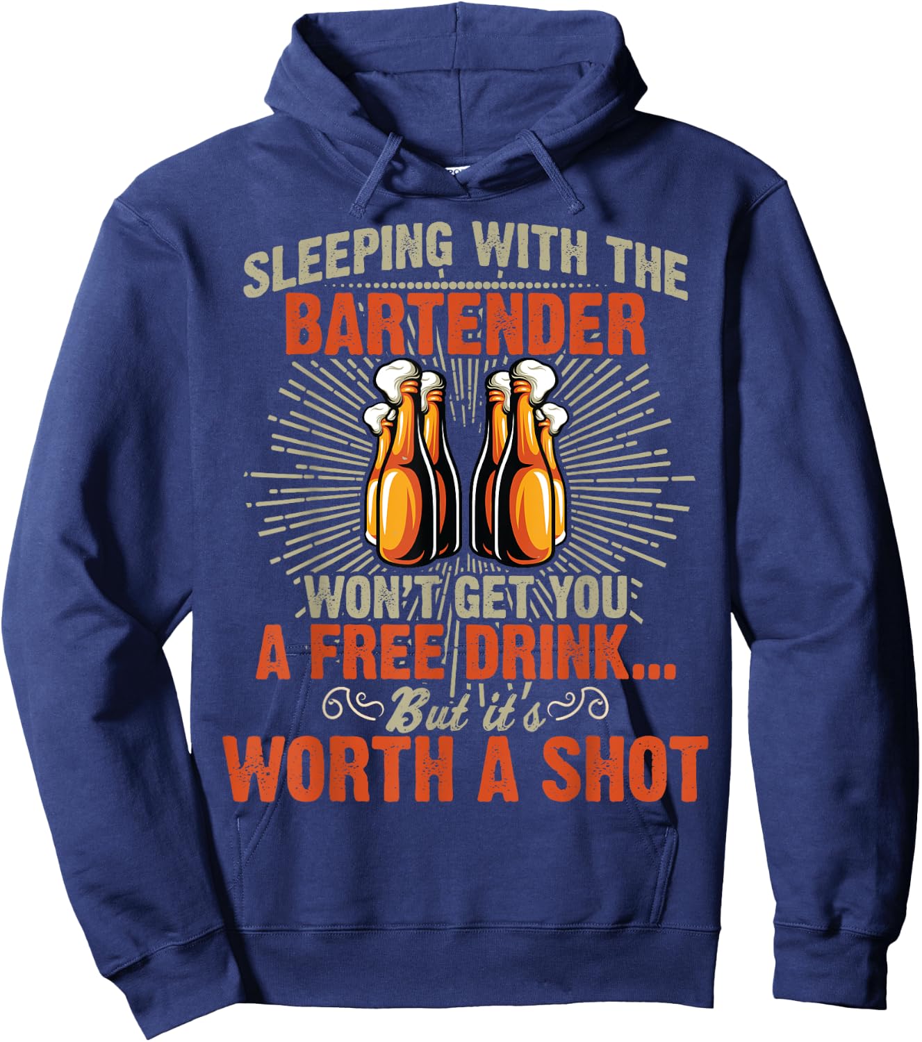 Sleeping With Bartender Funny Bartending Waitress Mixologist Hoodie - Hoodie | Navy