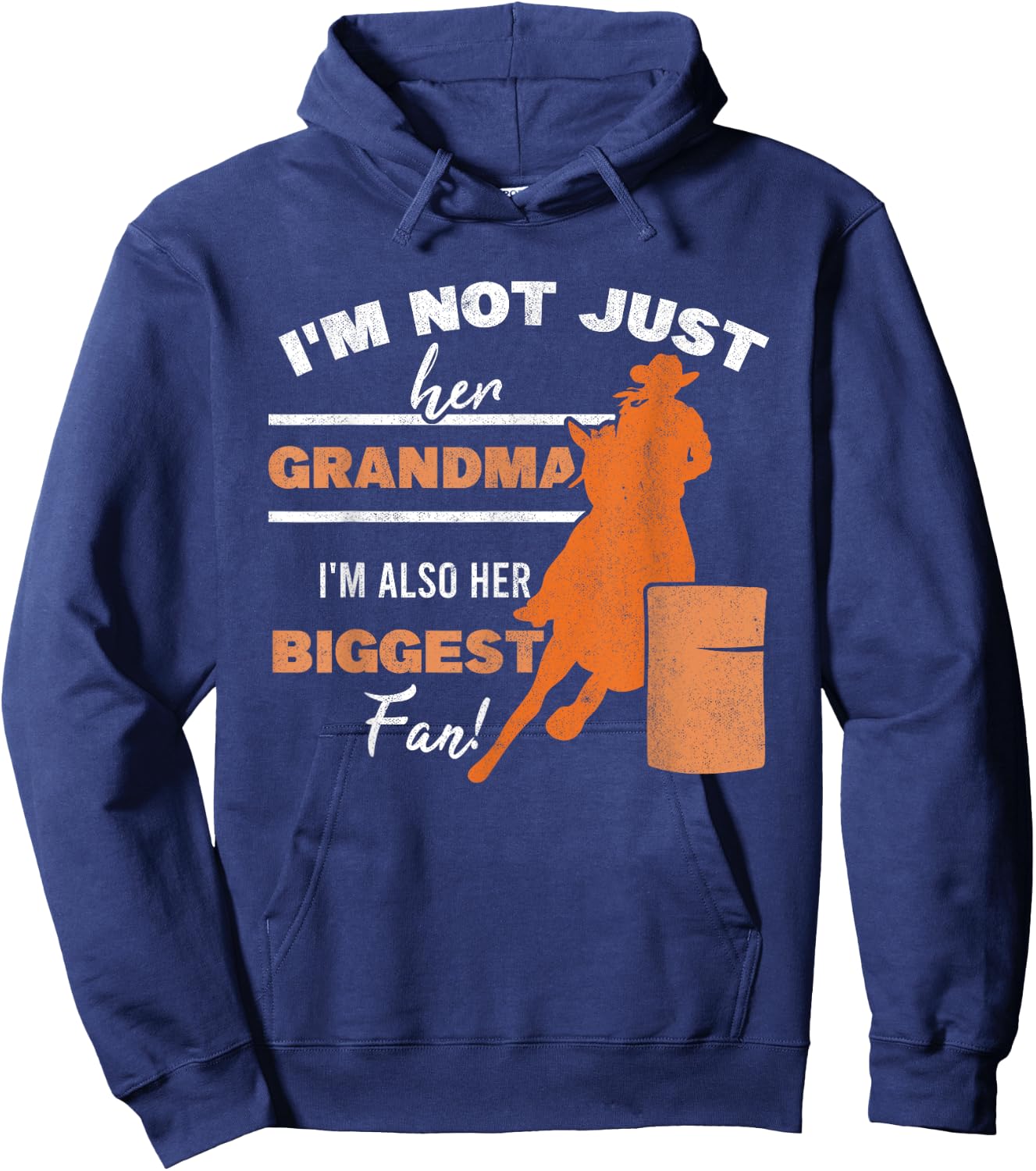 Barrel Racer Fan Grandma Grandmother Horse Barrel Racing Hoodie - Hoodie | Navy