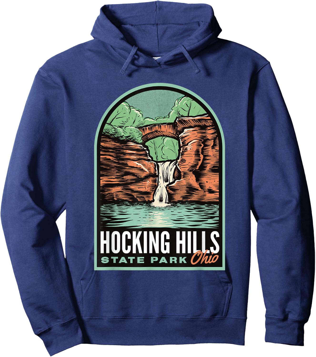 Hocking Hills State Park Ohio Vintage Hoodie - Hoodie | Navy