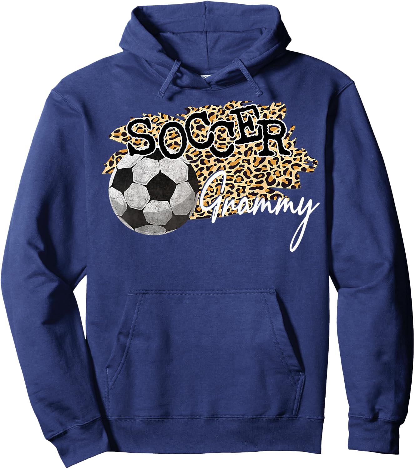 Soccer Grammy Leopard - Soccer Grammy Hoodie - Hoodie | Navy