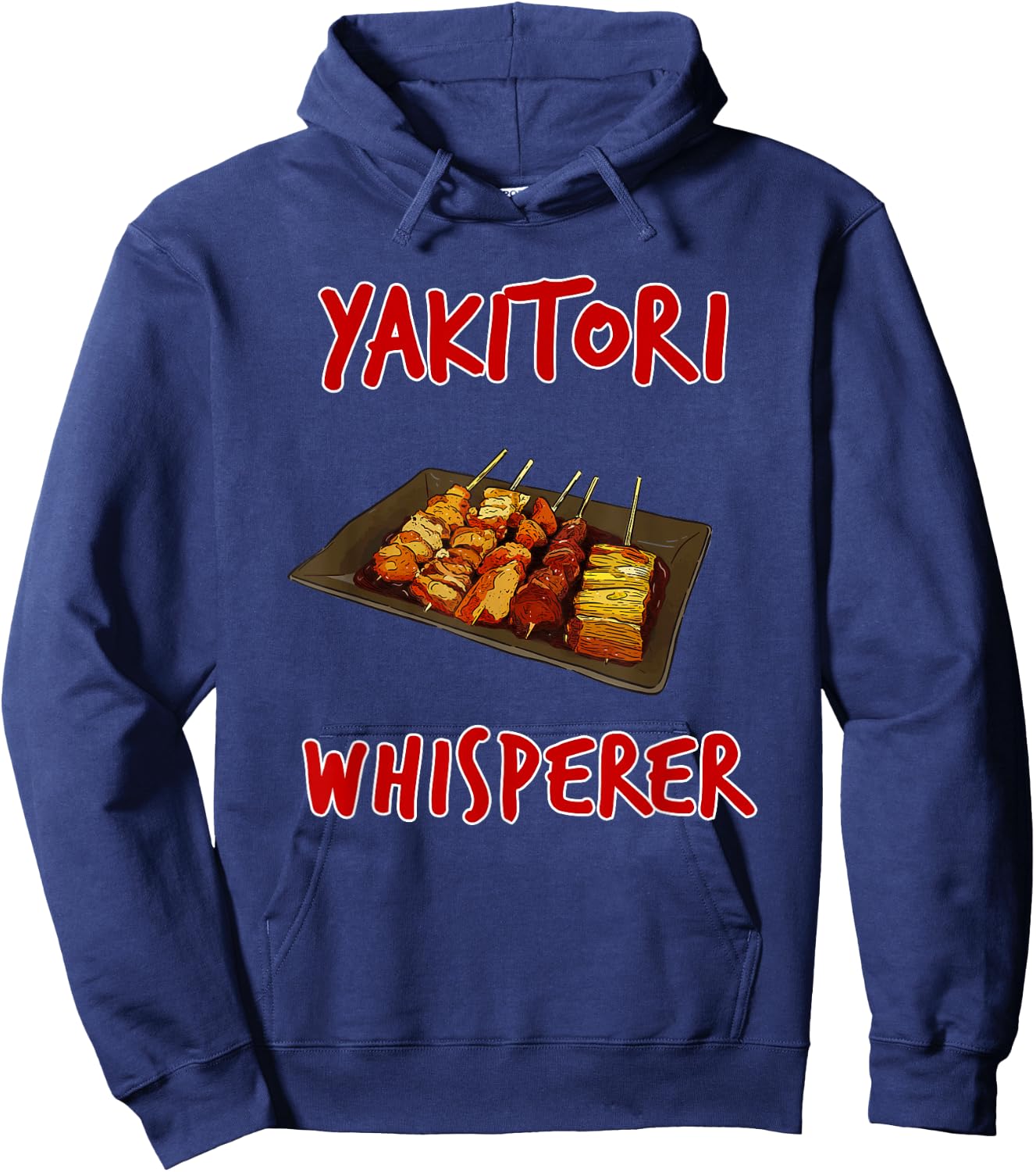 Funny Yakitori Design Chicken Skewers Japanese BBQ Hoodie - Hoodie | Navy