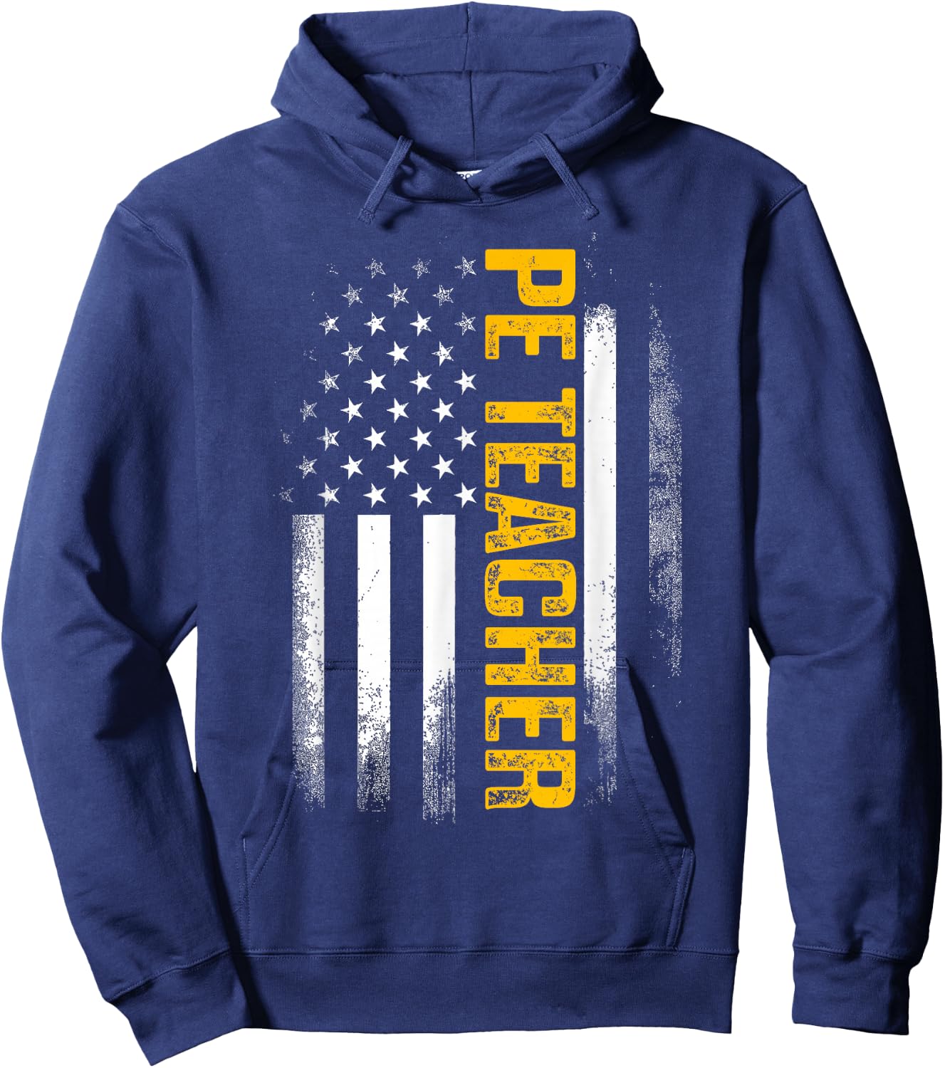 PE Physical Education Teacher Flag Gifts Men Women Hoodie - Hoodie | Navy