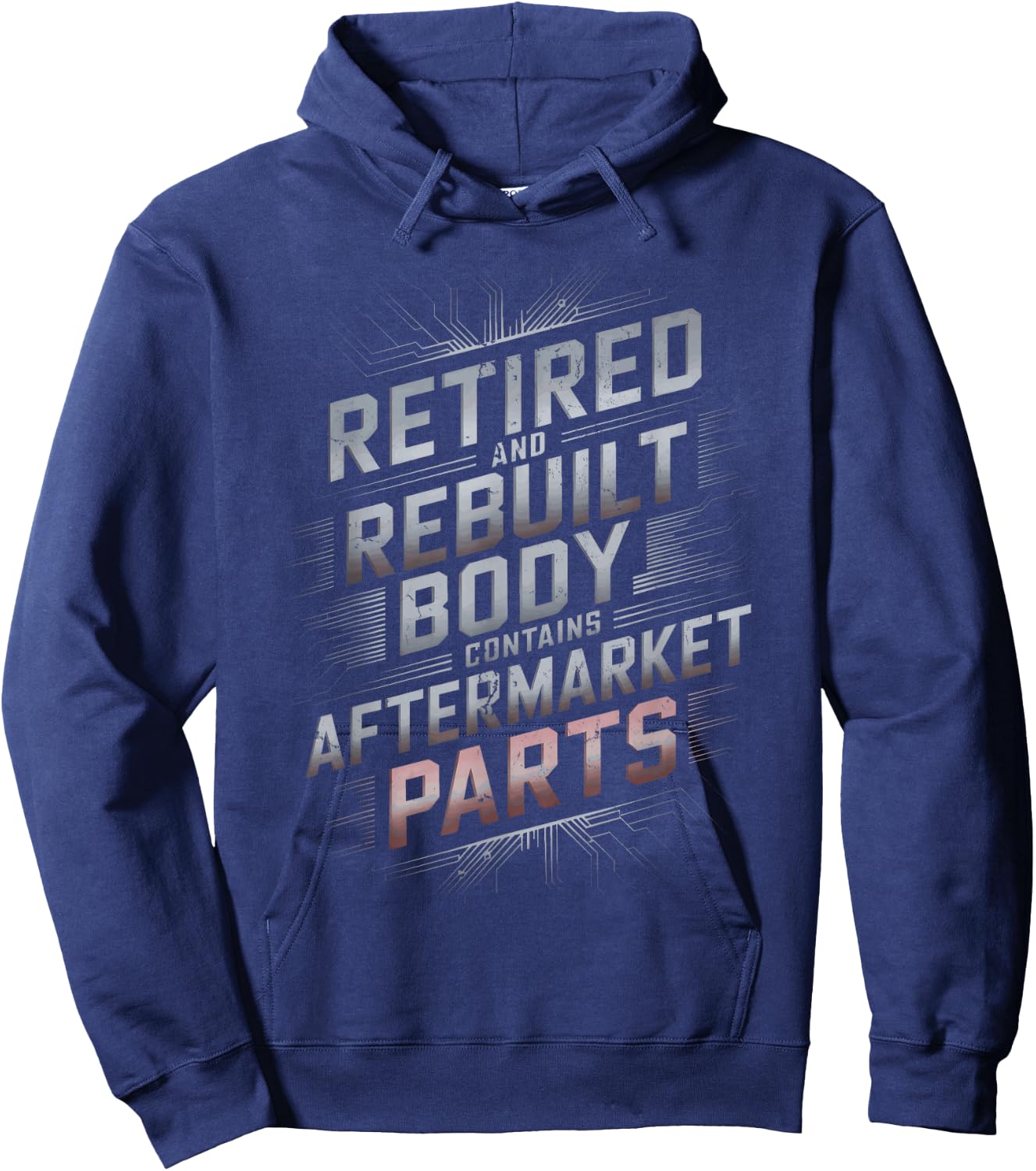 Mechanic Retirement Party Retirees Retired And Rebuilt Hoodie - Hoodie | Navy