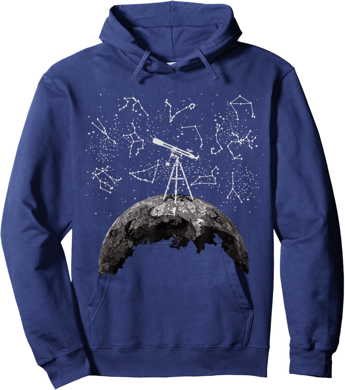 Moon Science - Astronomy Teacher, Astrophysician, Telescope Hoodie - Hoodie | Navy